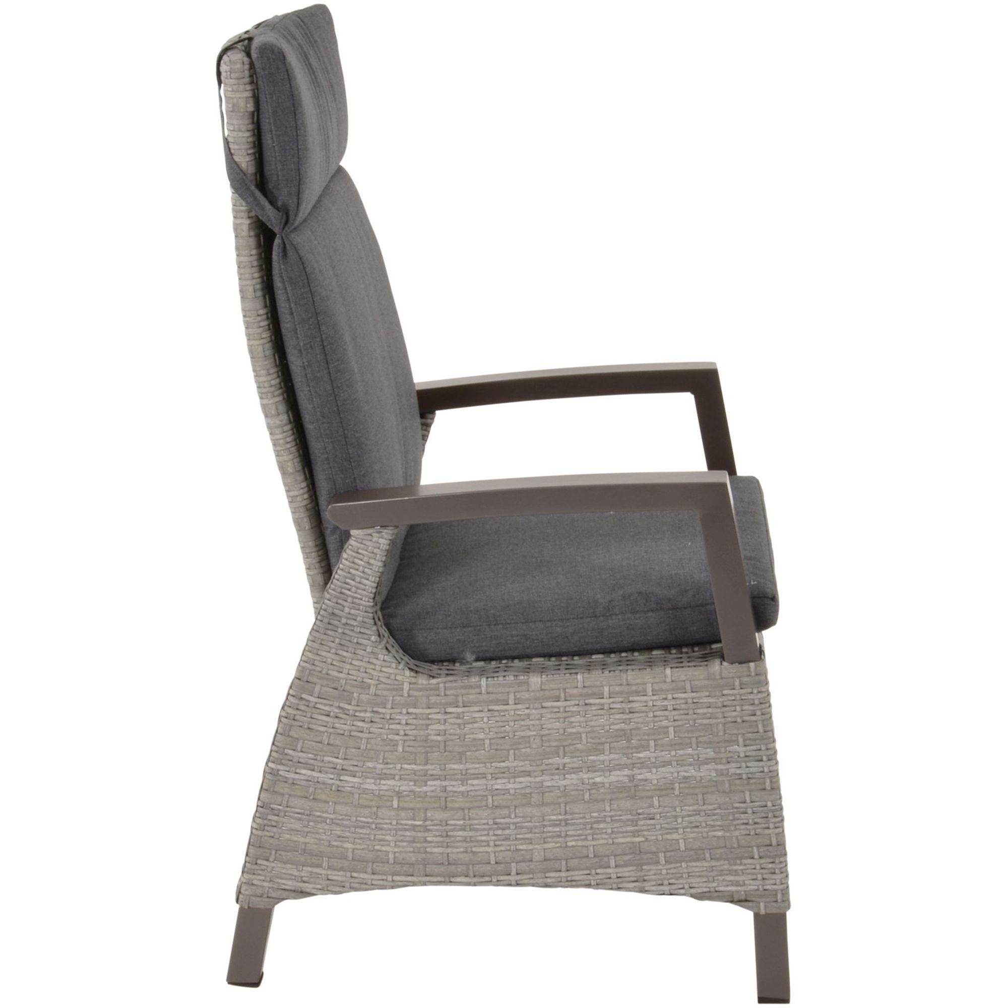 Poly Rattan Gartenstuhl Parma stone (verstellbar)