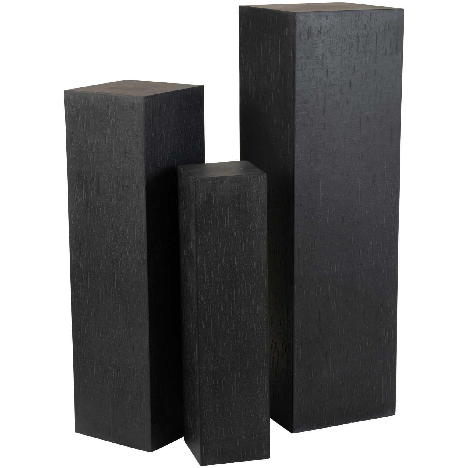 Deko Säule Buna schwarz 35x35x121