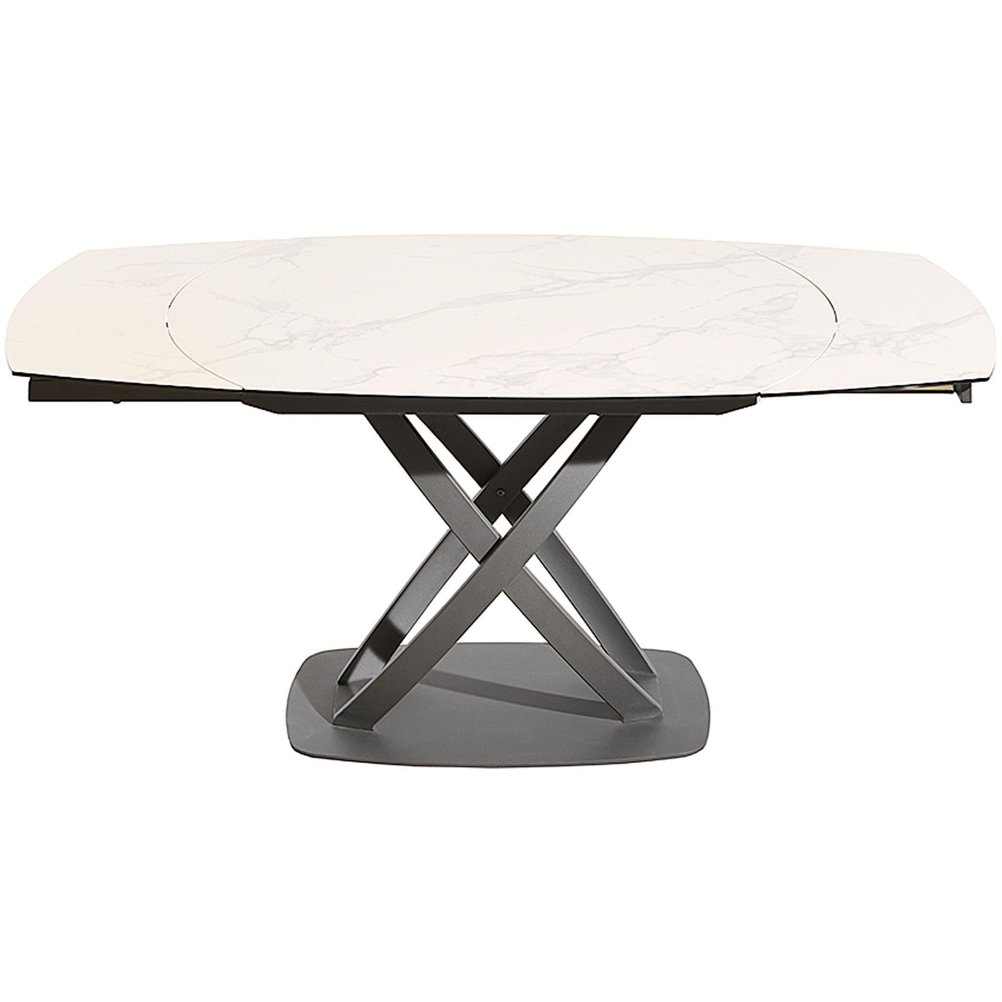 Ausziehtisch Conception 130-190x100 Keramik weiss Marmor-Optik