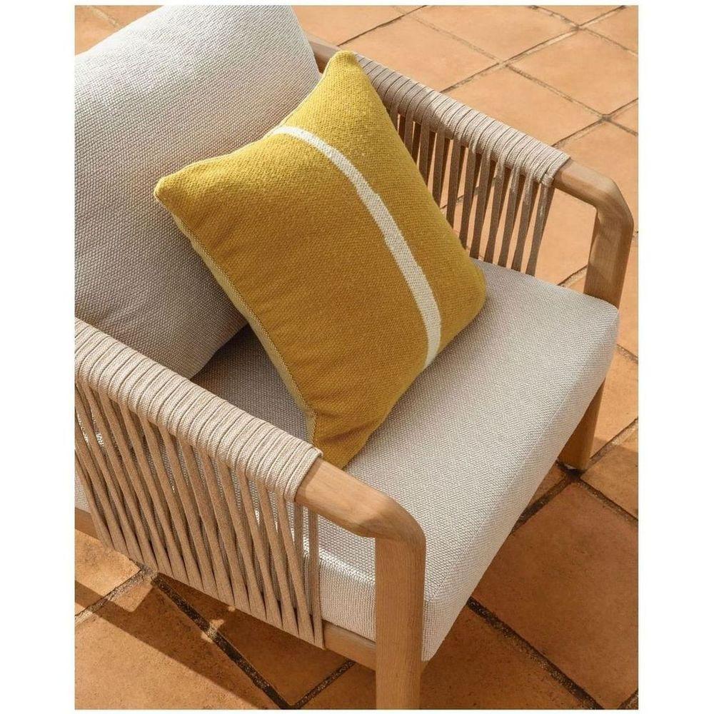 Kissenbezug Daila mit Ikat-Muster 100% PET gelb 50x50