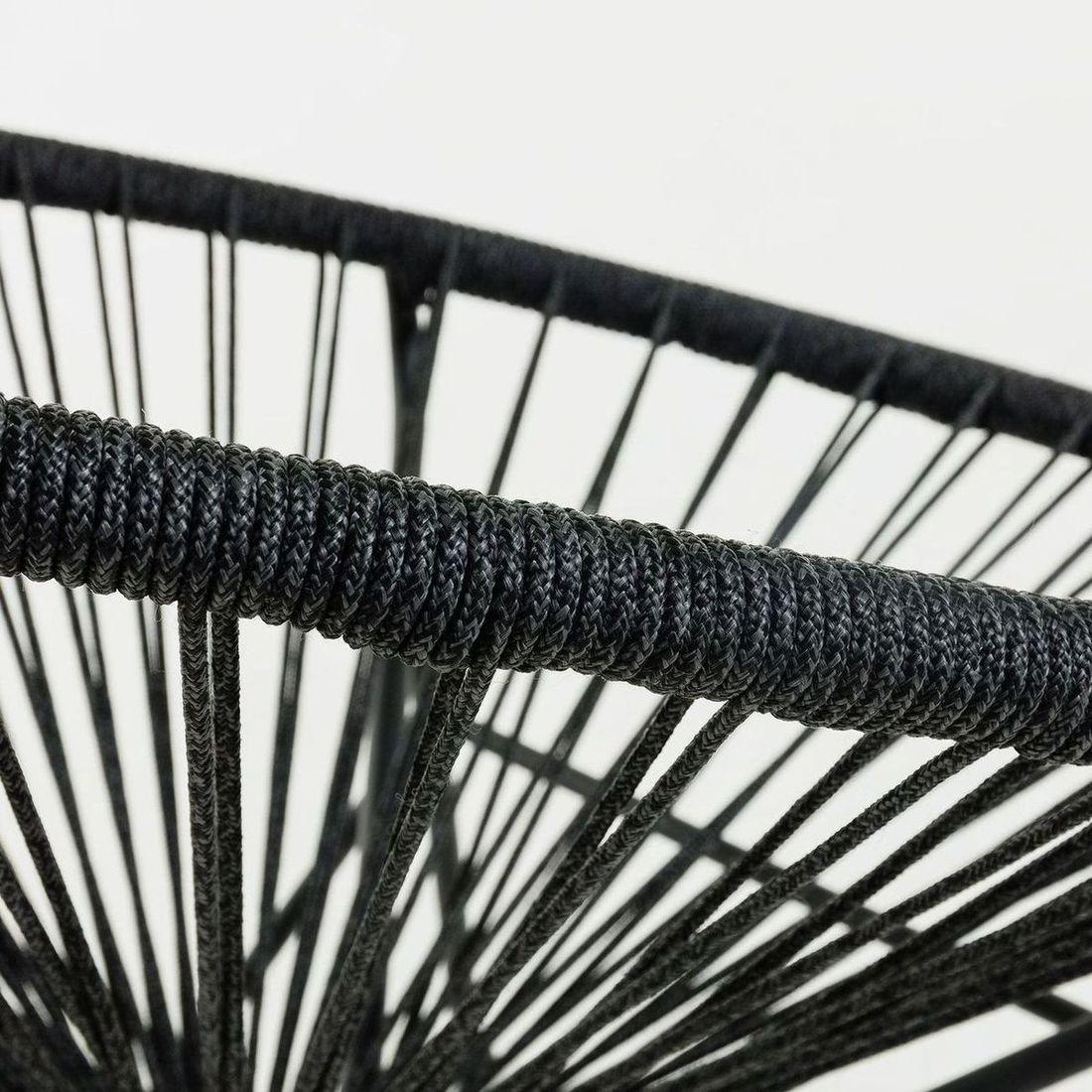 Gartensessel Acapulco Kordel Seil schwarz