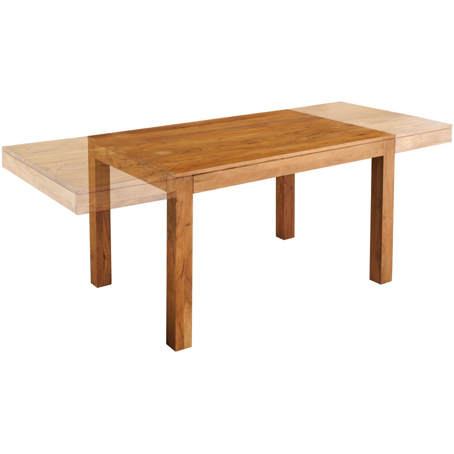 Esstisch ausziehbar Leno Akazienholz honey 120-160-200x80