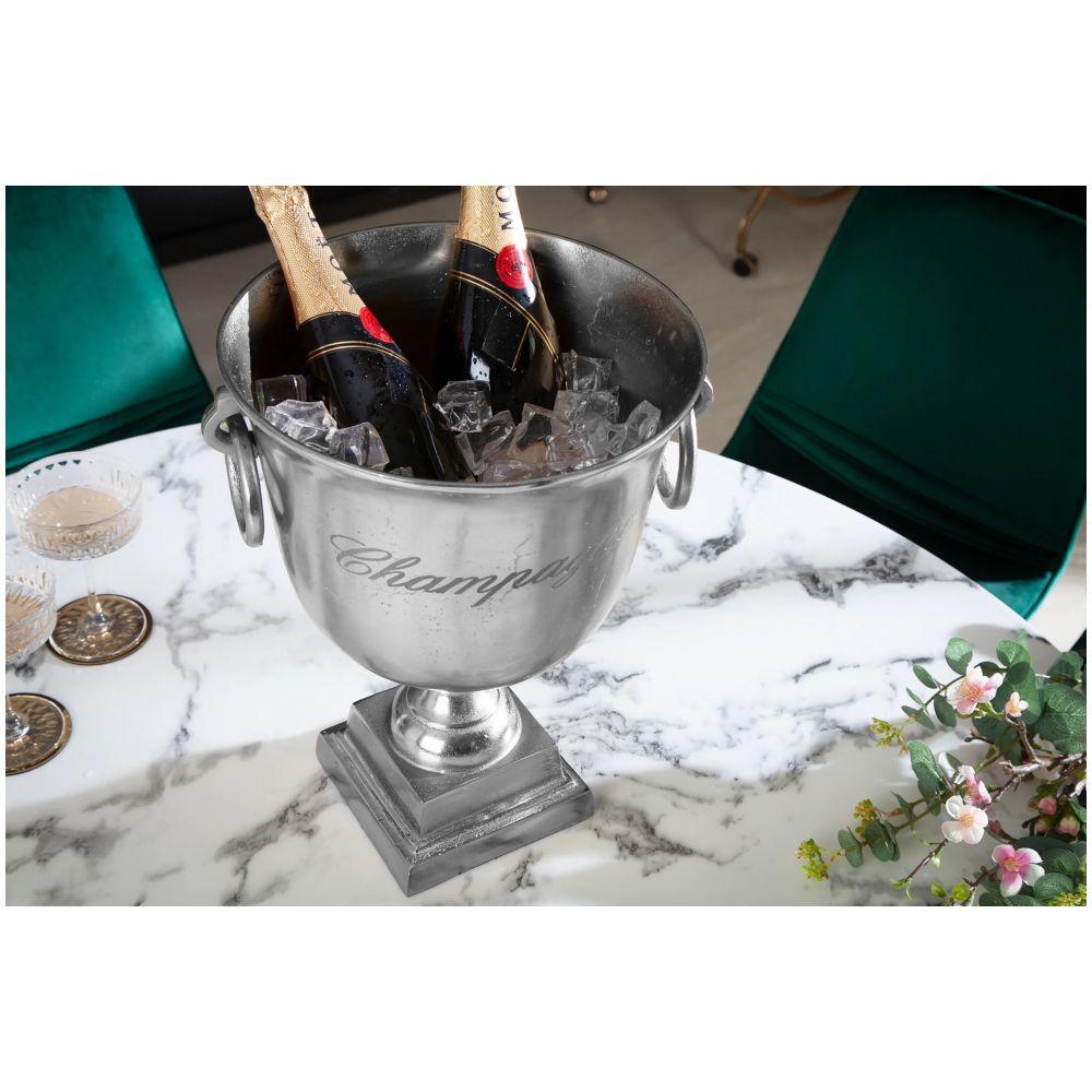Champagner-Kühler Weinkühler 40cm Aluminium silber