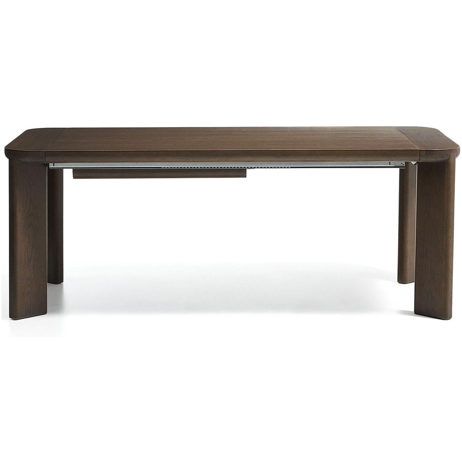 Esstisch Ausziehtisch Jondal Massivholz und Eichenfurnier nussbaumfinish 100 % FSC - Grösse: 200-286x100 cm