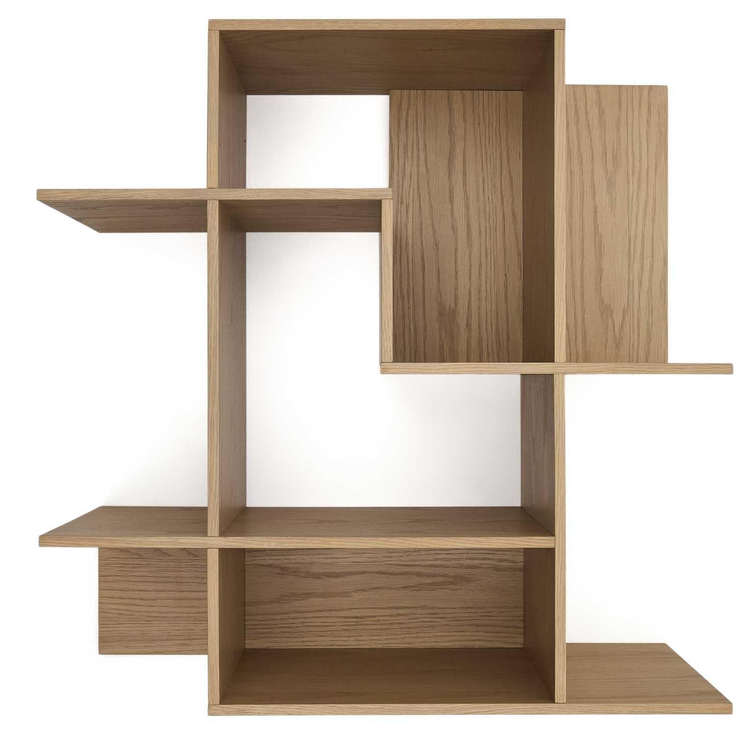 Modular Wandregal Ina Eichenfurnier natur 80x80