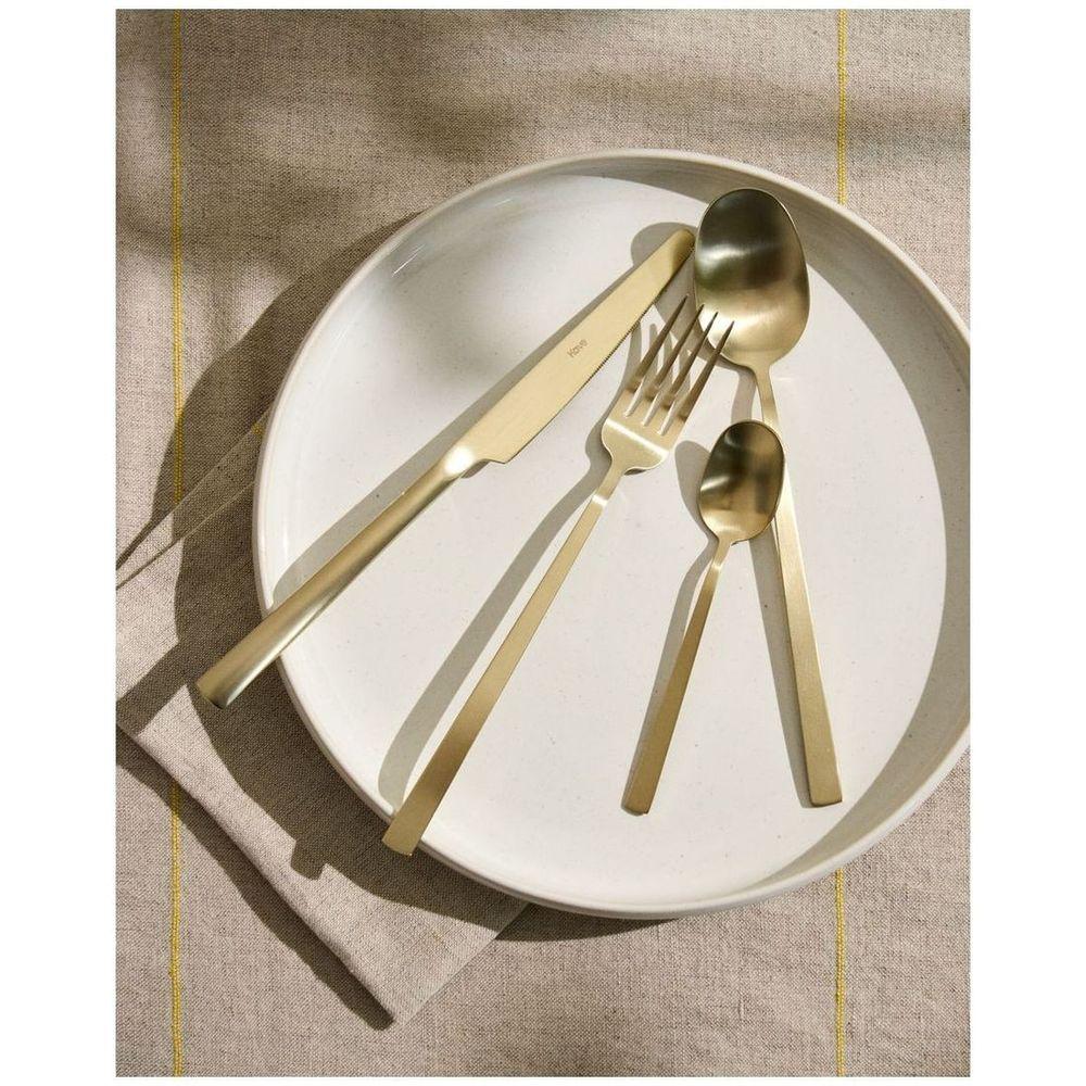 16-teiliges Edelstahl-Besteckset Dilora mit mattgoldenem Finish