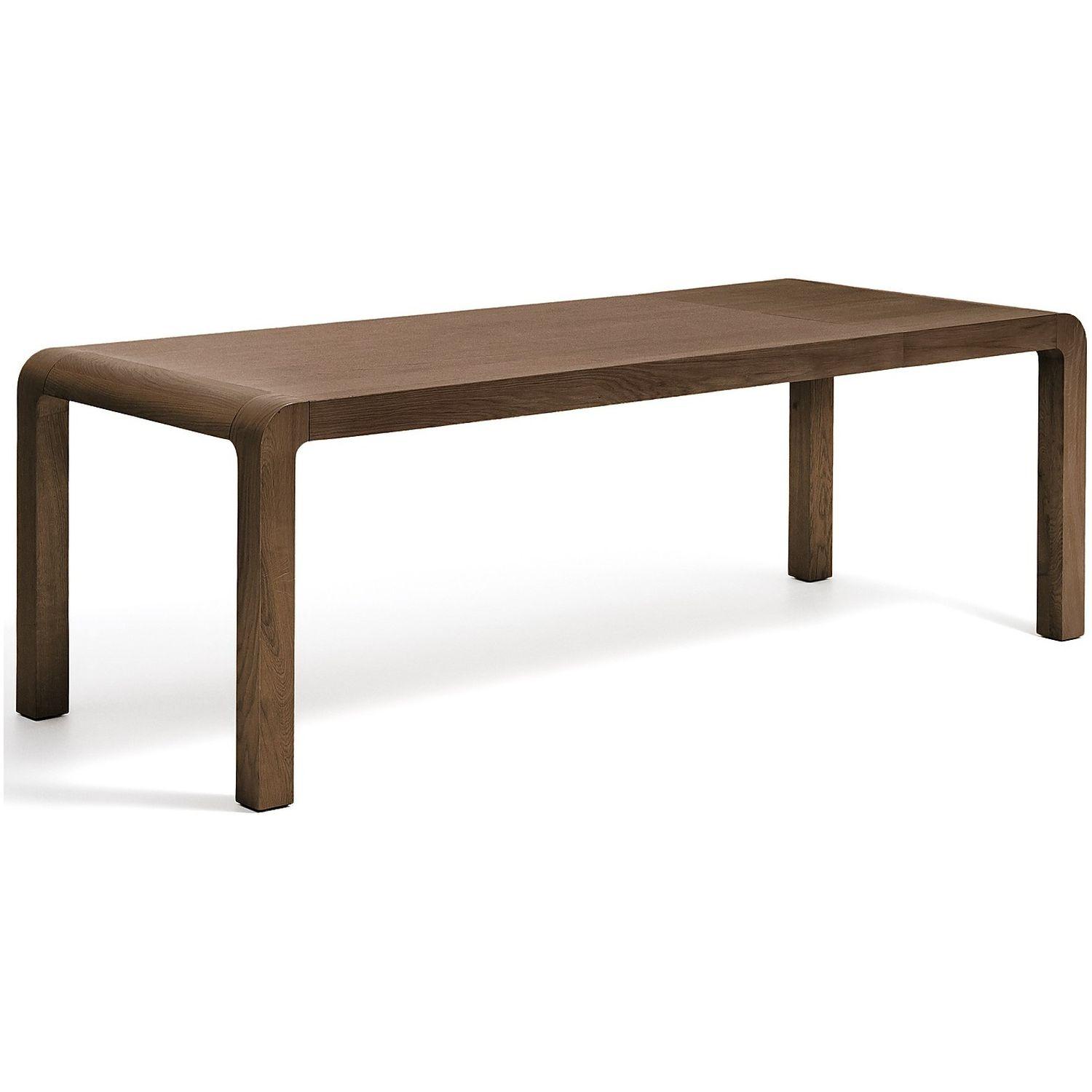 Esstisch Ausziehtisch Erisia aus massivem Eichenholz mit Dunkelnusston-Finish FSC 100% - Grösse: 180-230x90