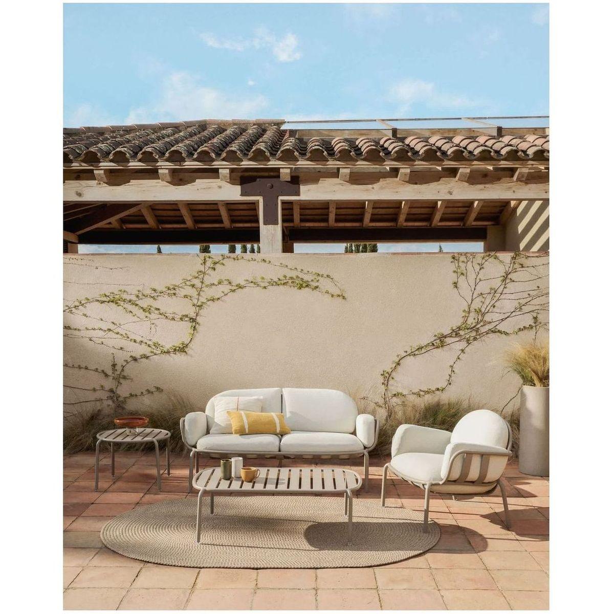 Gartenteppich oval Outdoor Despas Synthetikfaser ecru 160x230