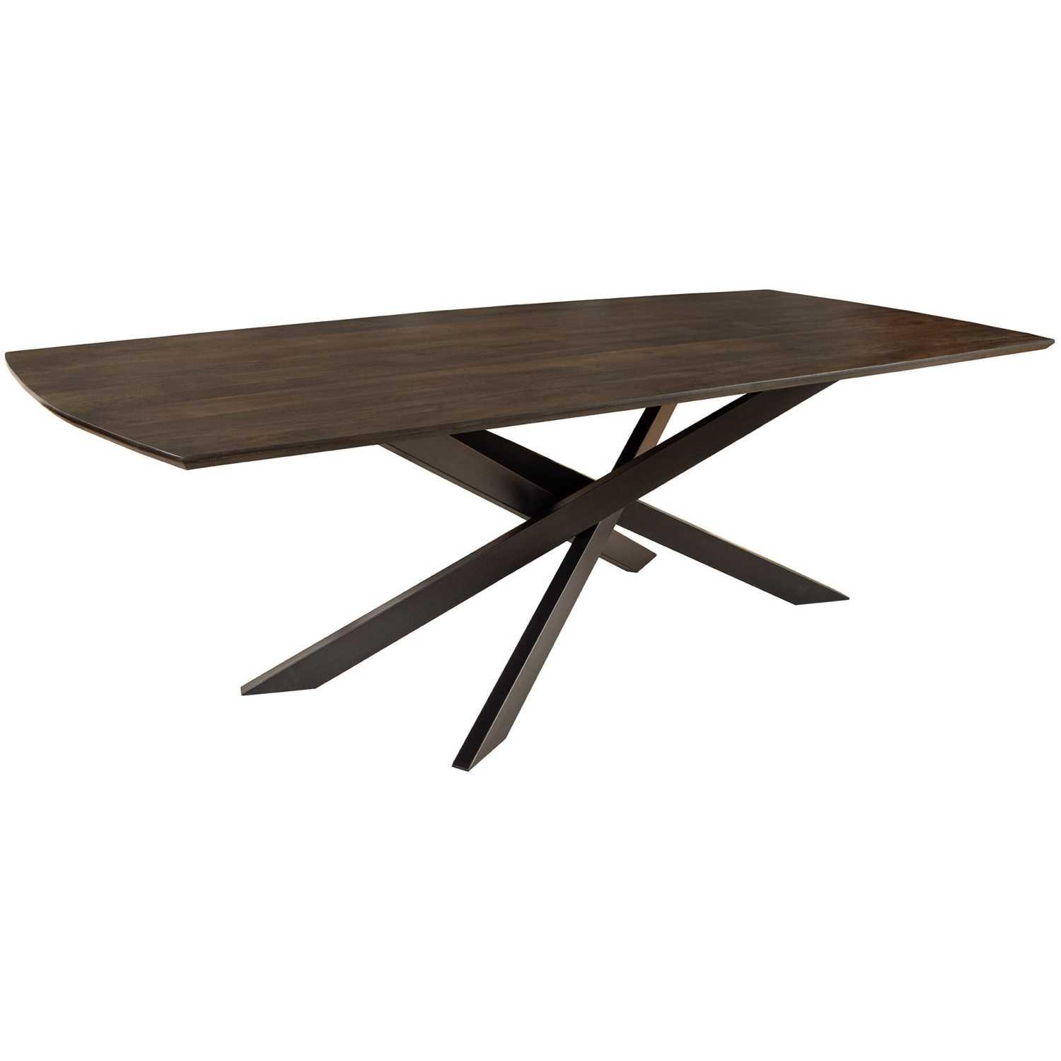 Esstisch abgerundet Canyon Spider Mangoholz massiv braun 220x100