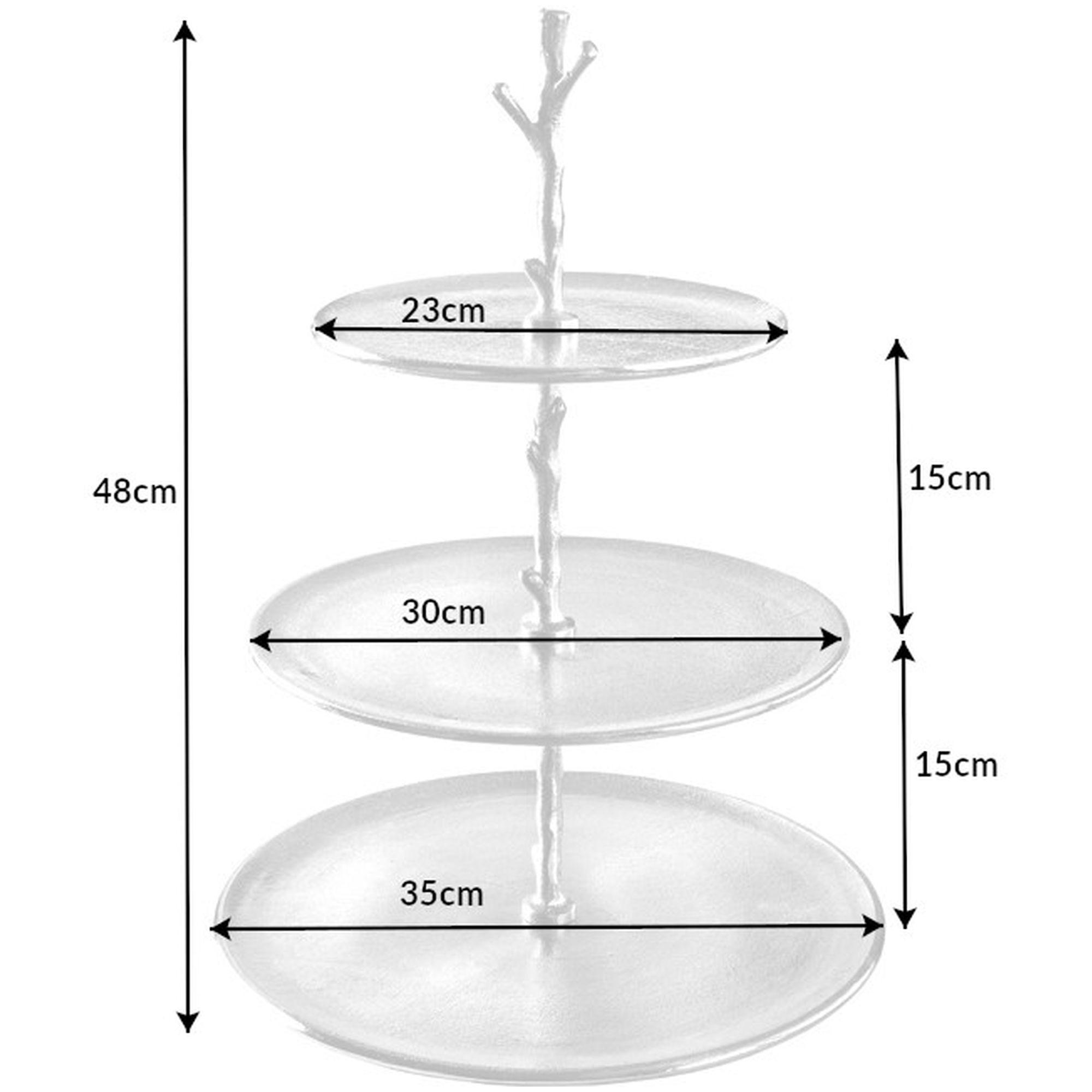 Etagere Äste Metall silber 48cm