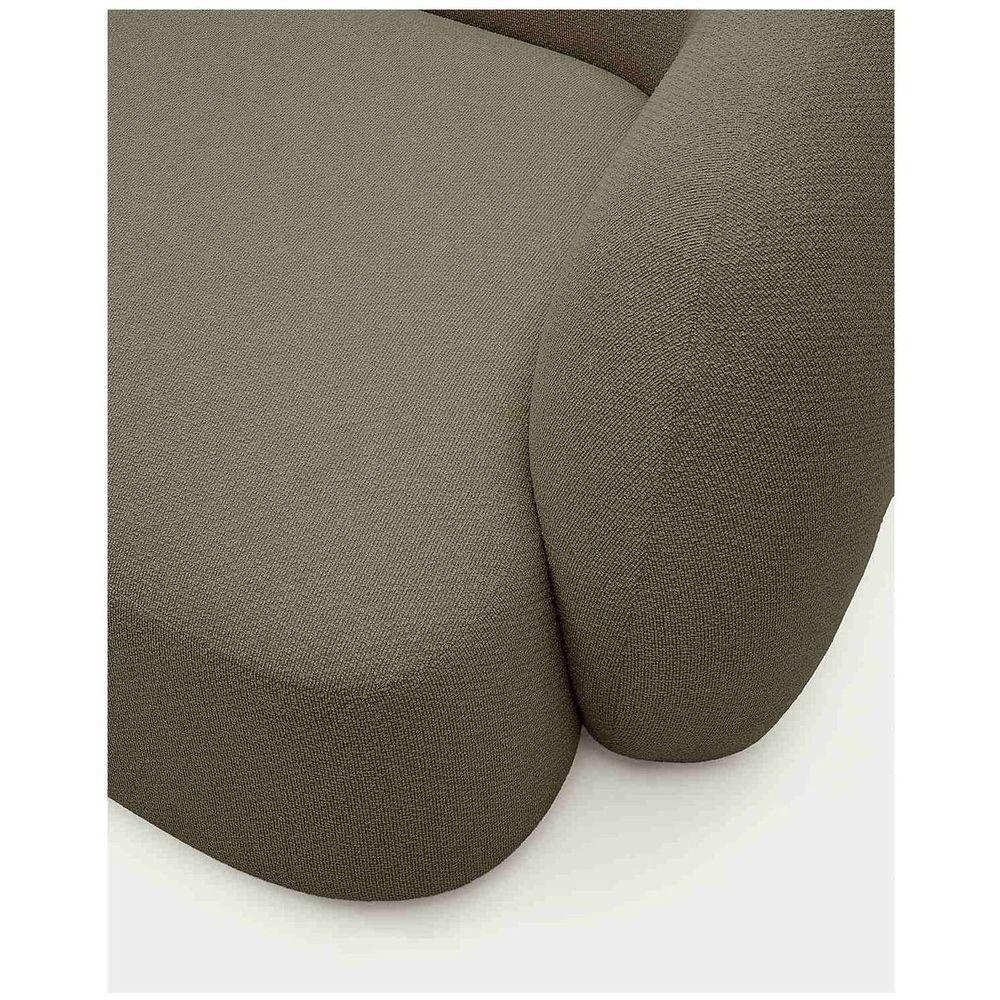 2-Sitzer-Modularsofa Martina mit Chenille und Chaiselongue links in Grün 230 cm