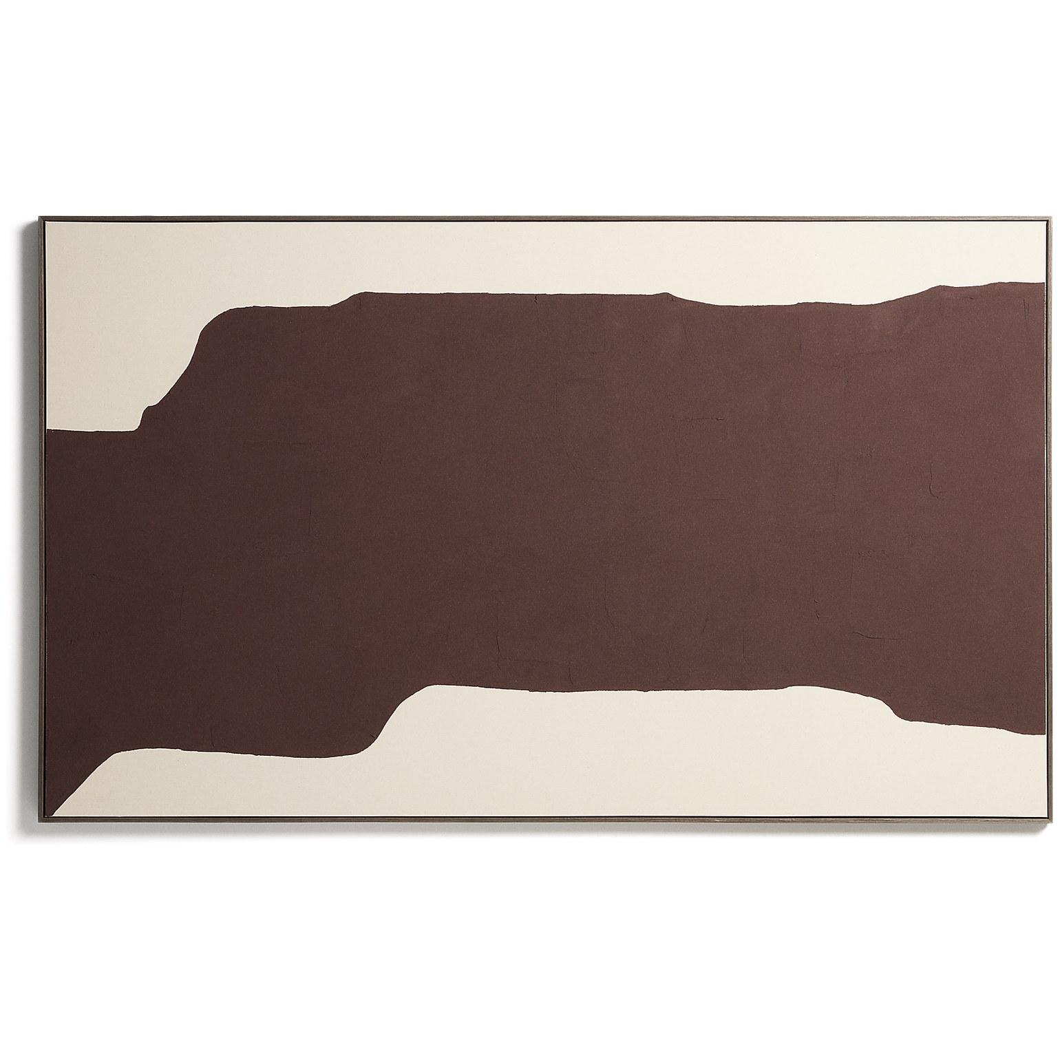 Abstraktes Bild Irden handgemalt in Burgunderrottönen 120x200