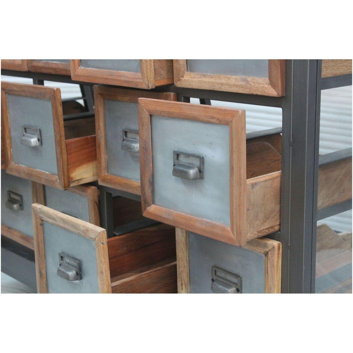 Präsentationskommode Teak Industrial 136