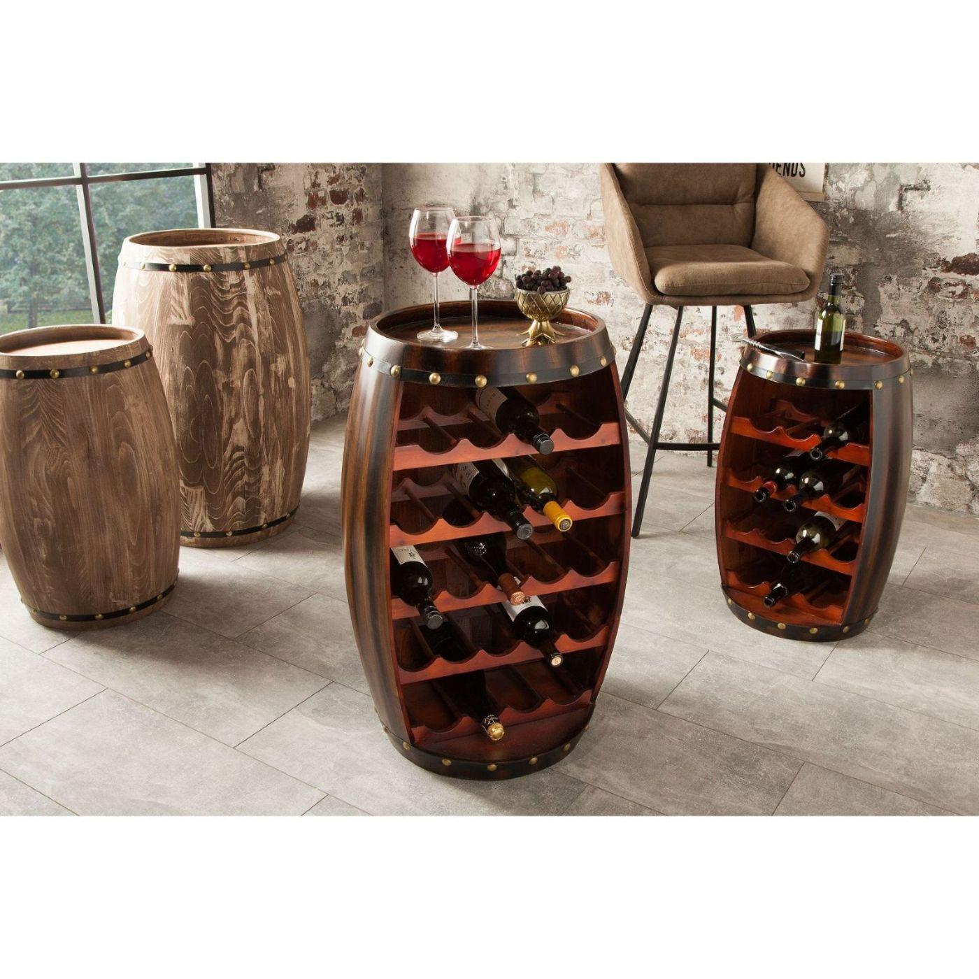 Weinfass Weinregal Winery 80cm coffee