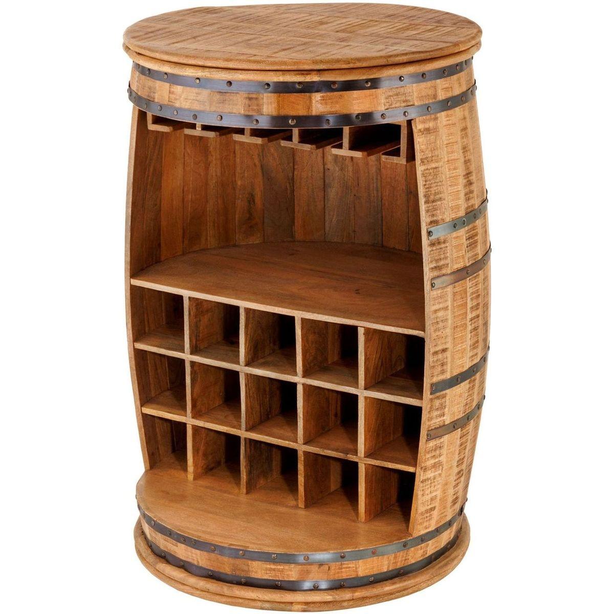 Weinfass Bartisch Fass Mangoholz Vintage