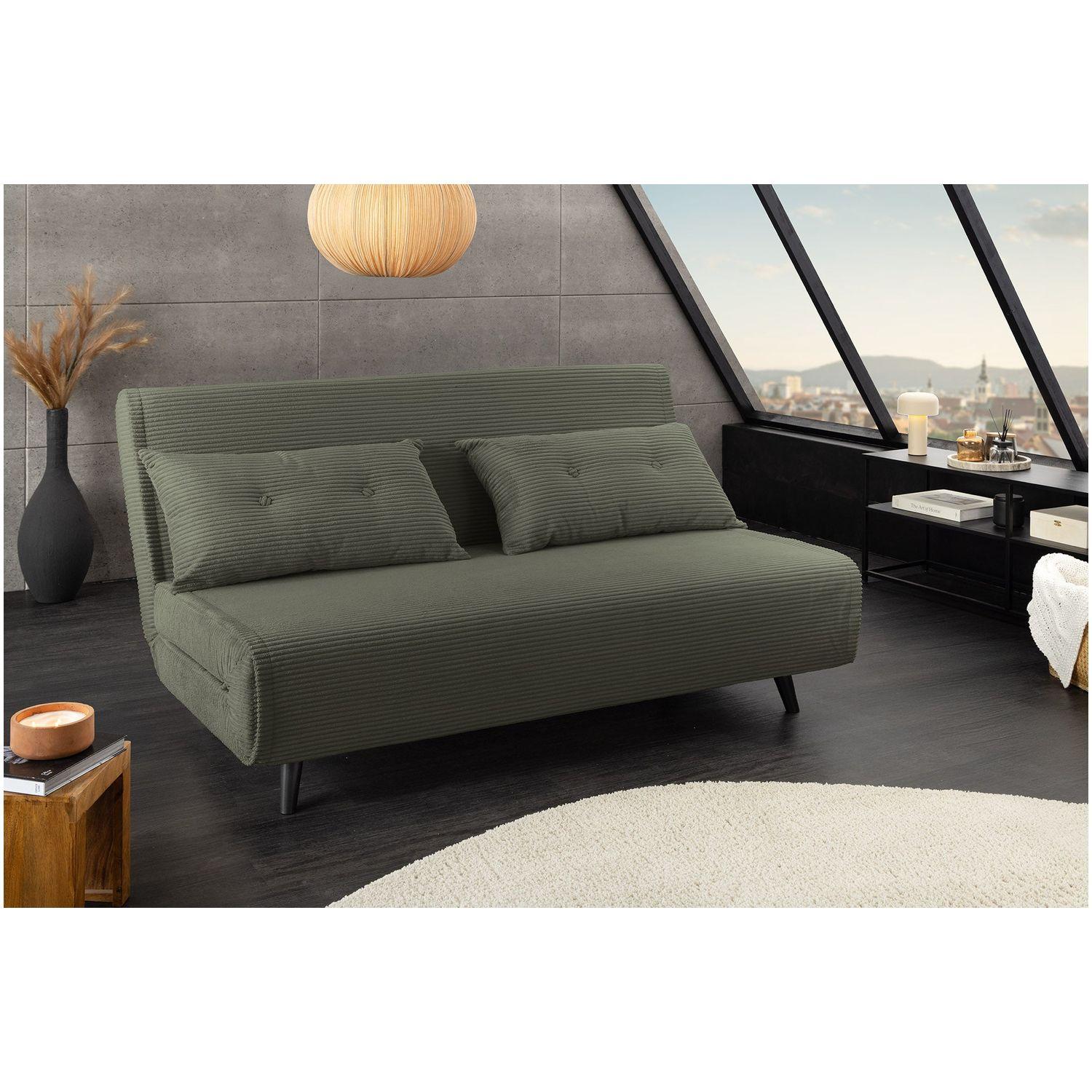 Bettsofa Copenhagen Cord Stoff grün 140