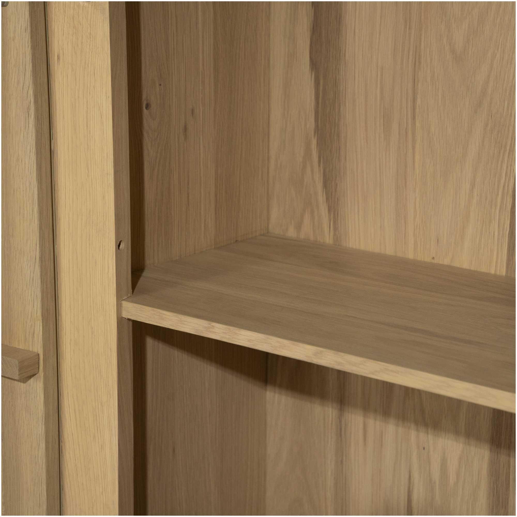 Holzschrank abgerundet Jaromir Eichenholz natur 120x210