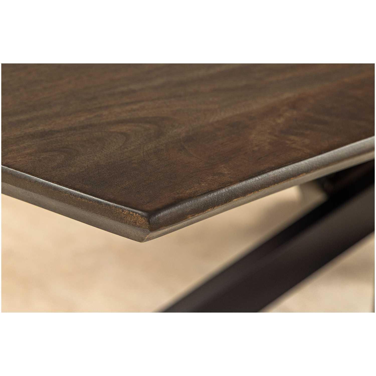 Esstisch abgerundet Canyon Spider Mangoholz massiv braun 220x100
