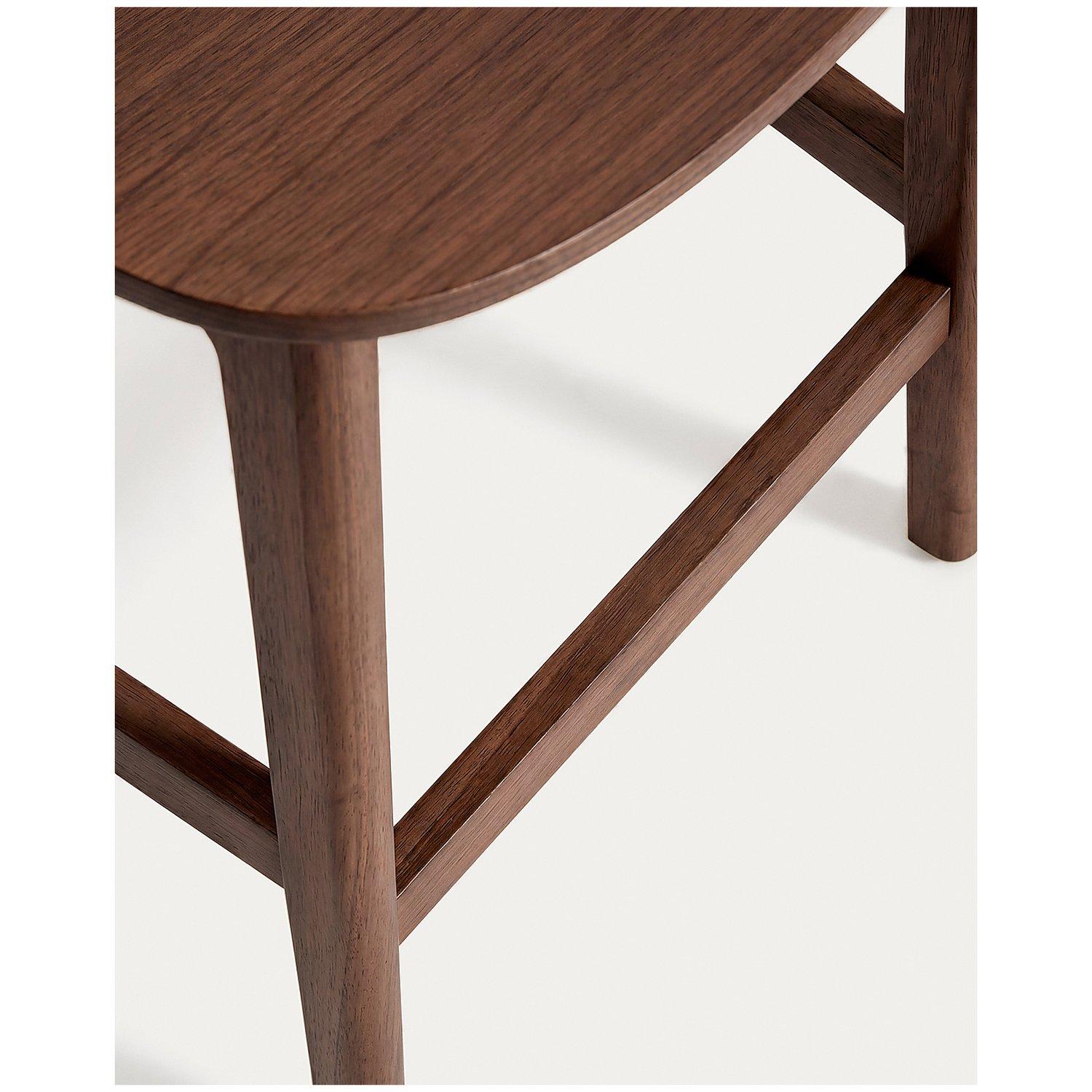 Barhocker Ludara aus Eichenfurnier mit Nussbaumfinish 65 cm
