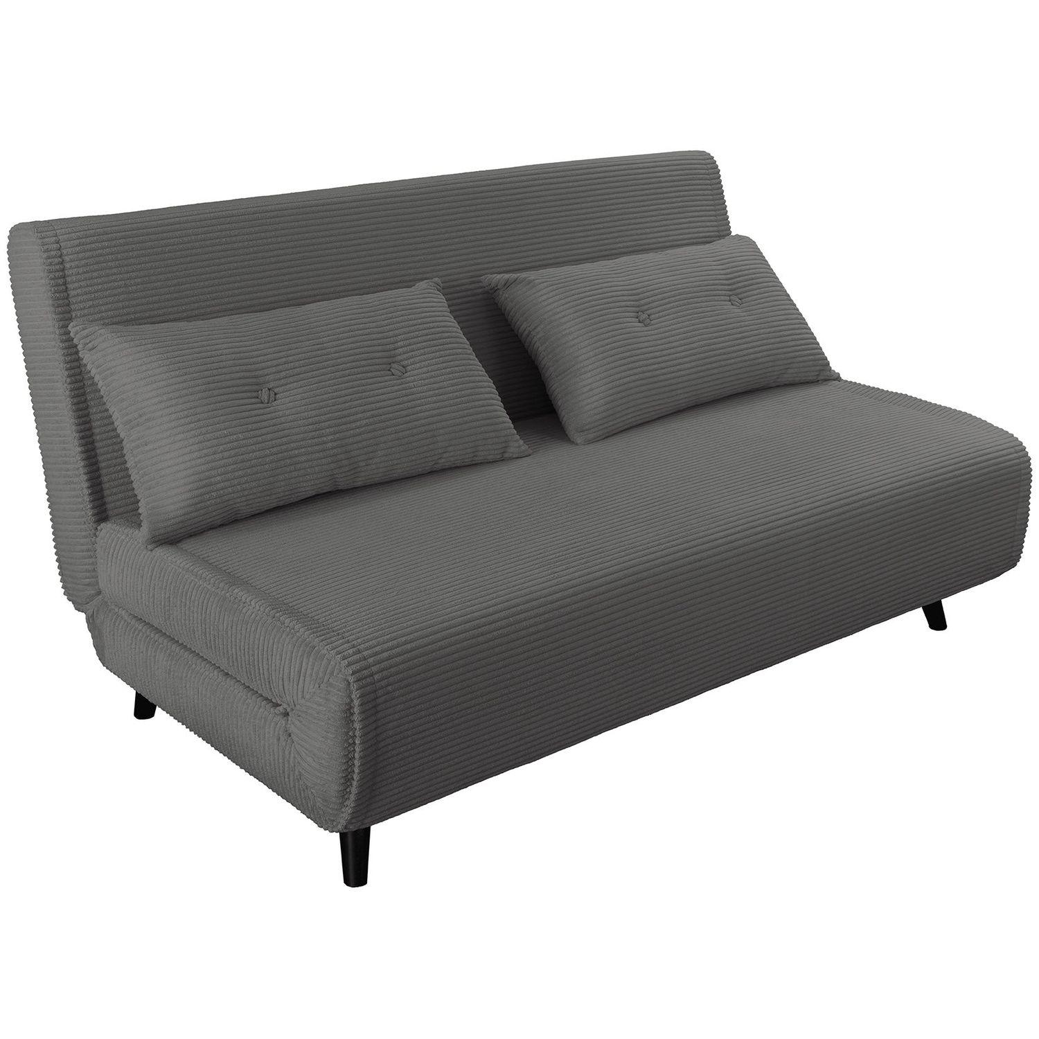 Bettsofa Copenhagen Cord Stoff grau 140