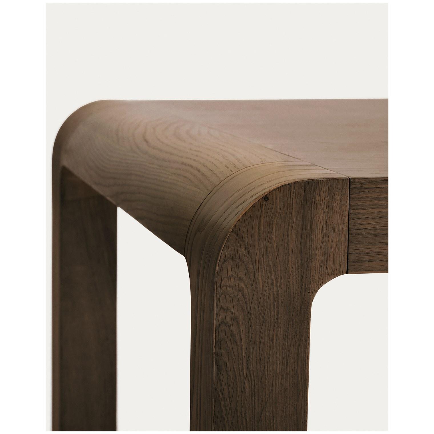 Esstisch Ausziehtisch Erisia aus massivem Eichenholz mit Dunkelnusston-Finish FSC 100% - Grösse: 180-230x90