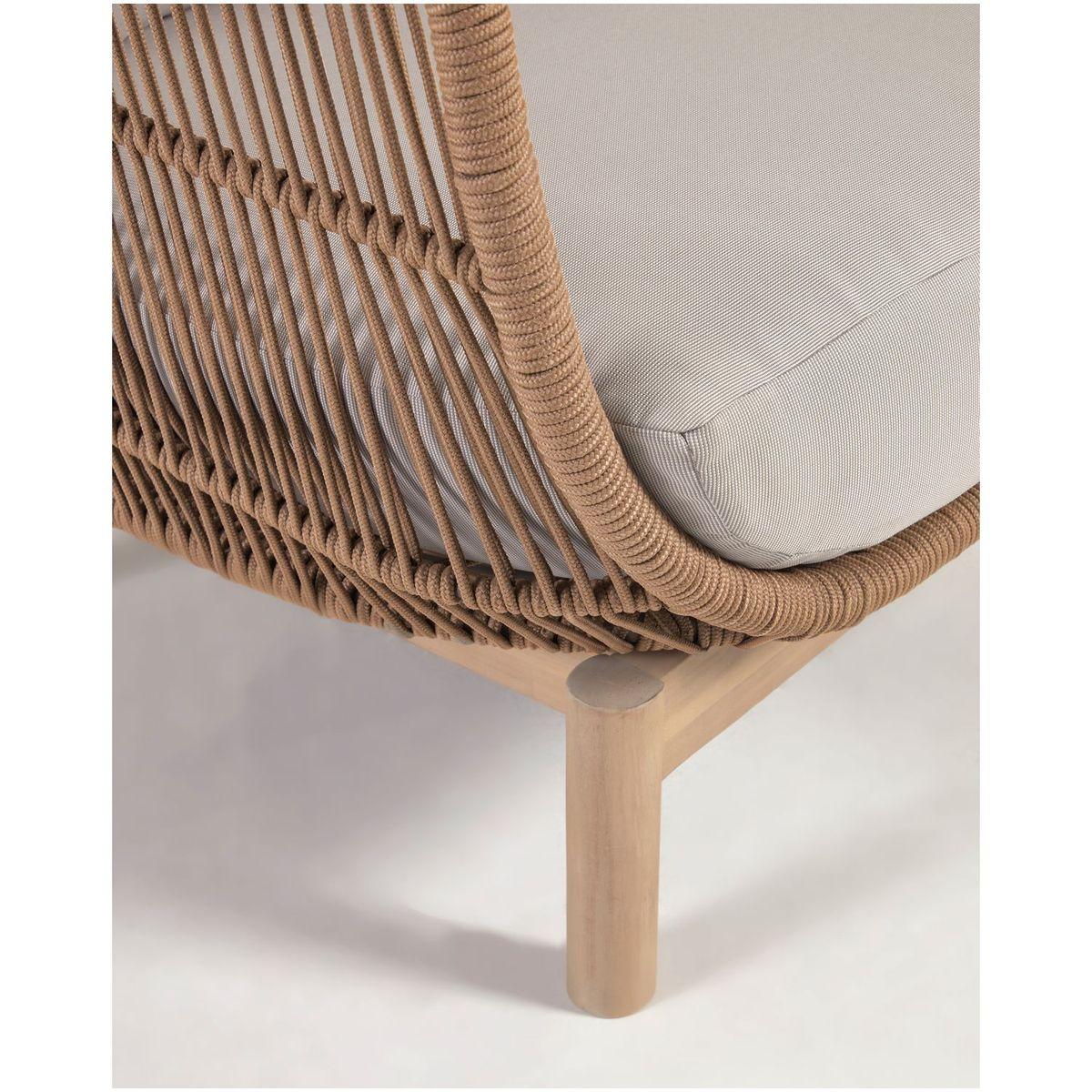 Gartensessel Catalina Cord Rope beige Akazienholz FSC