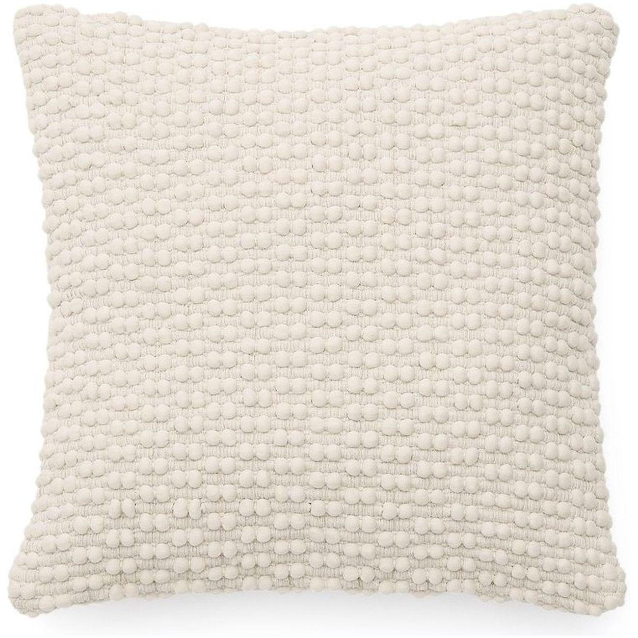 Kissenhülle Mascarell aus weisser Baumwolle und Polyester 50x50
