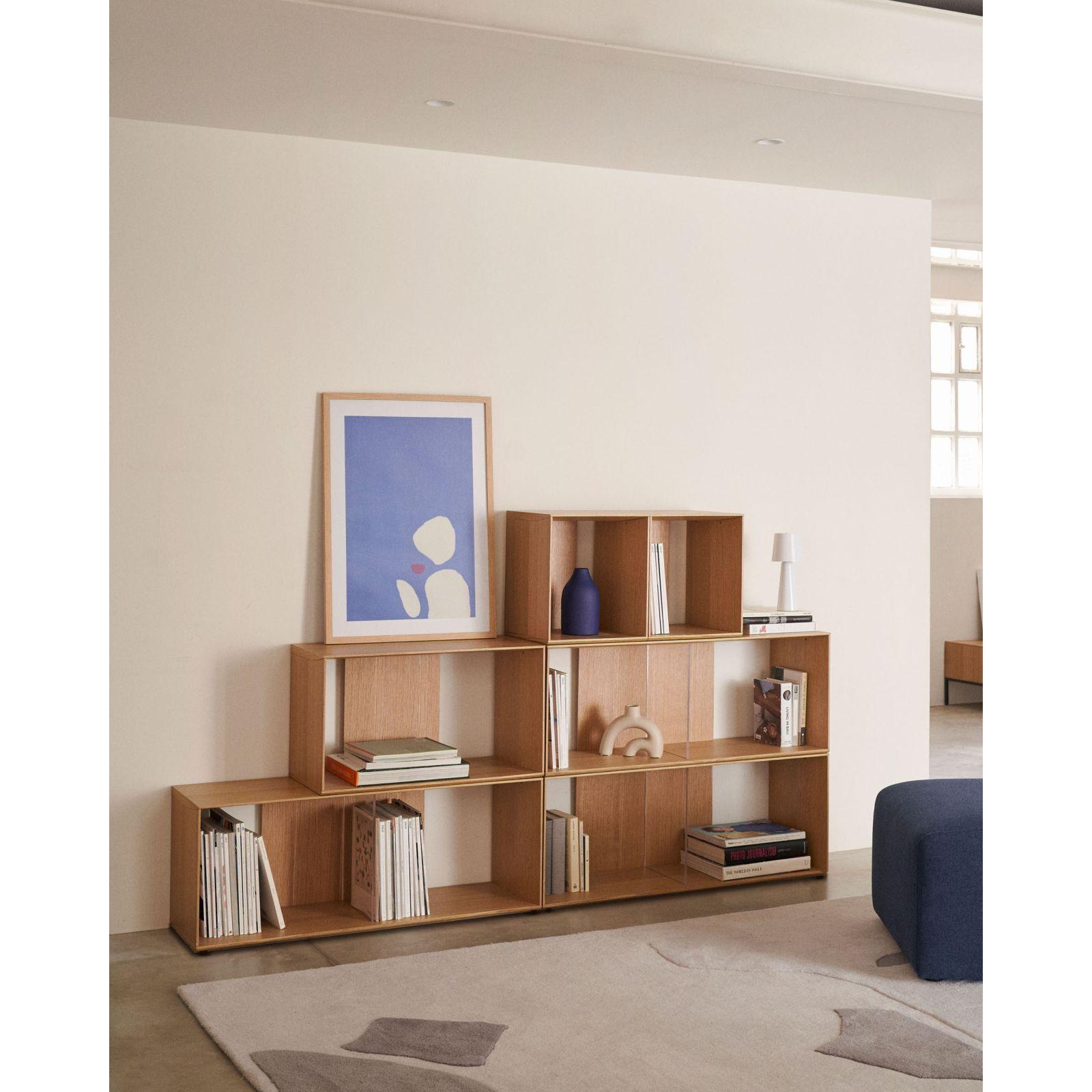 Litto kleines Regalmodul aus Eichenfurnier 34 x 38 cm