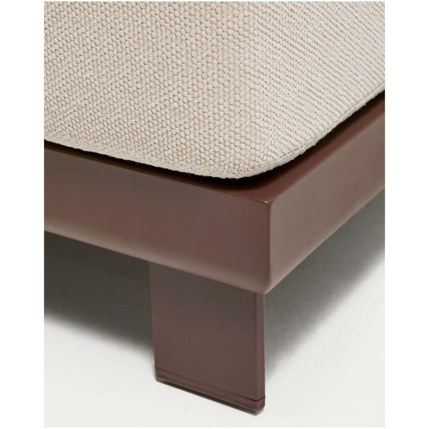 Gartensofa 3-Sitzer Nerano Aluminium in Braun 208