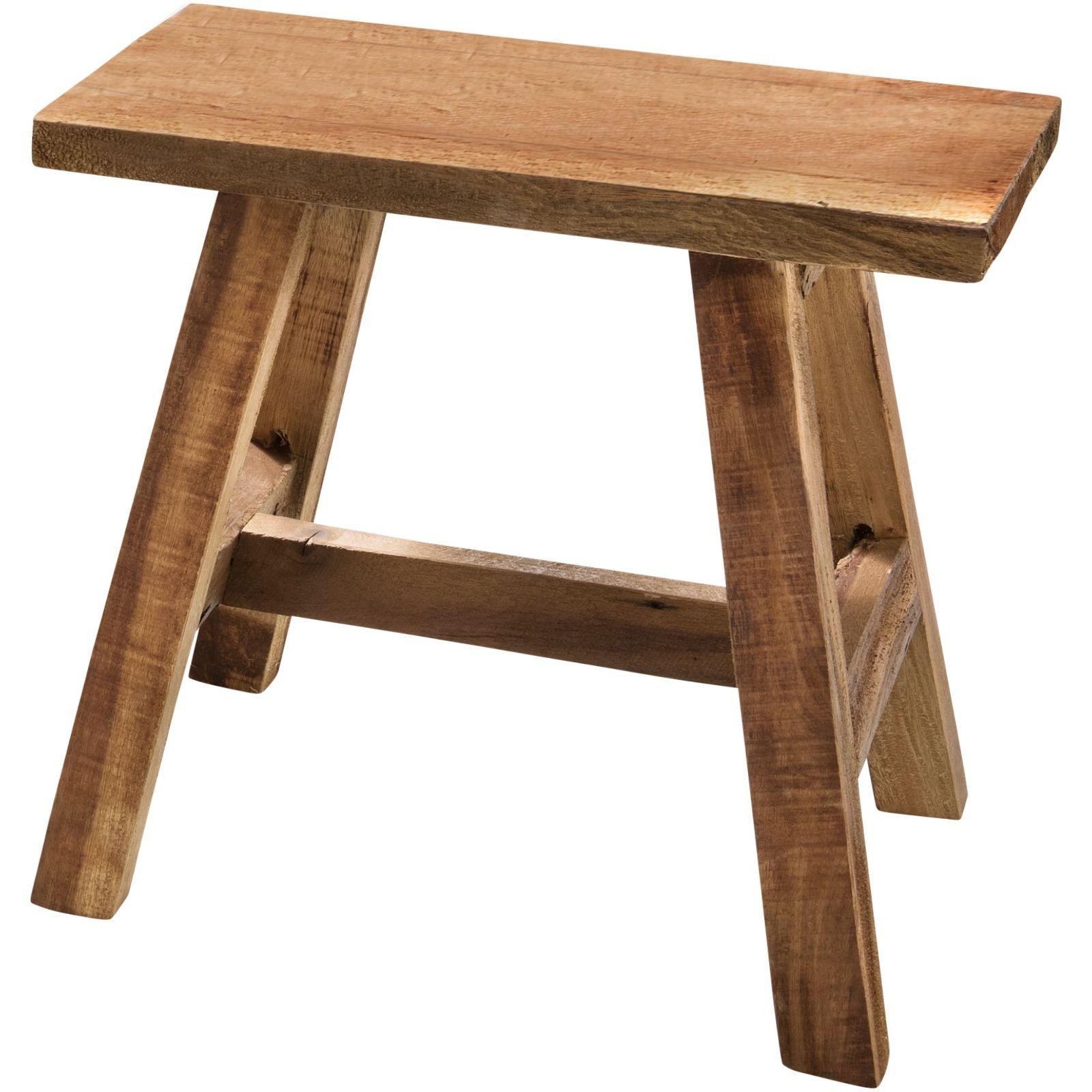 Holzbank Holzhocker Unikat recyceltes Teakholz natur 50