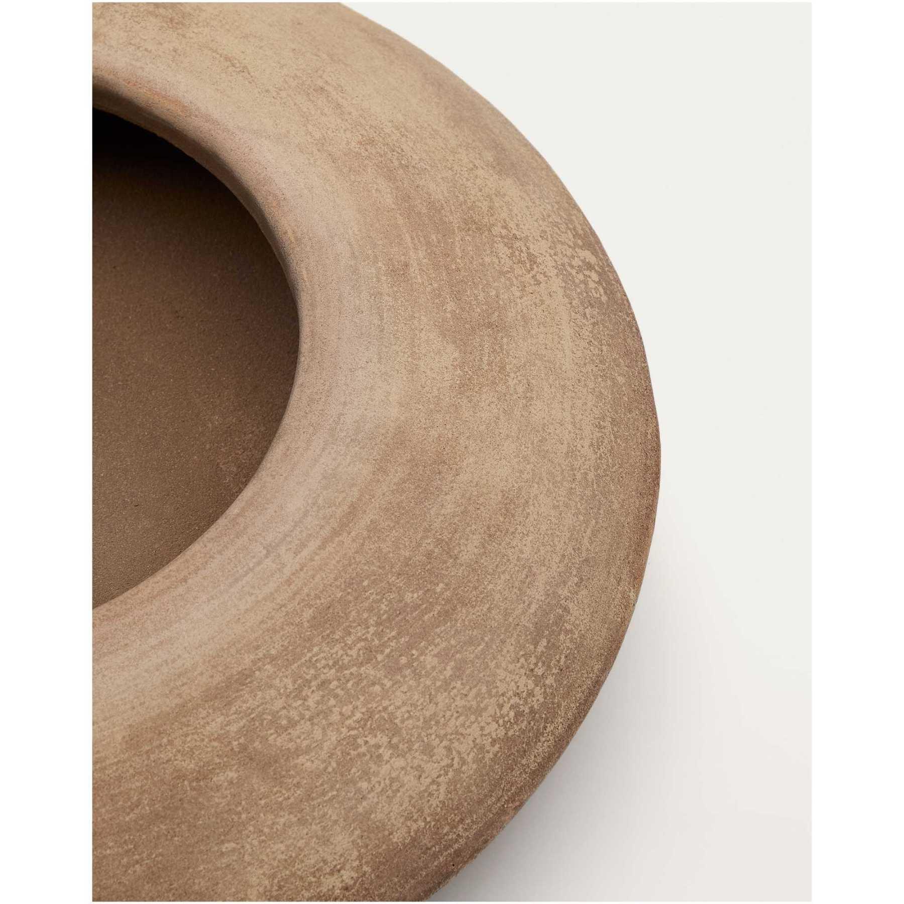Blumentopf rund Rivor Terrakotta mit Finish in natürlichem Farbton 65x65