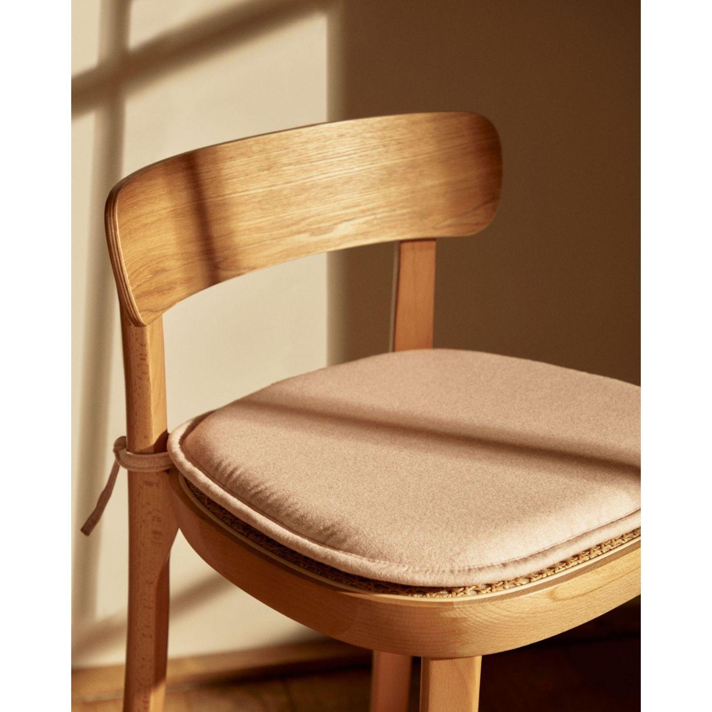 Stuhlkissen Sitzkissen für Stuhl Romane Stoff beige 43x43
