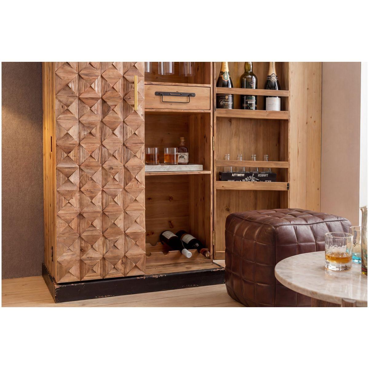 Barschrank Bologna Kiefernholz natur 79x123