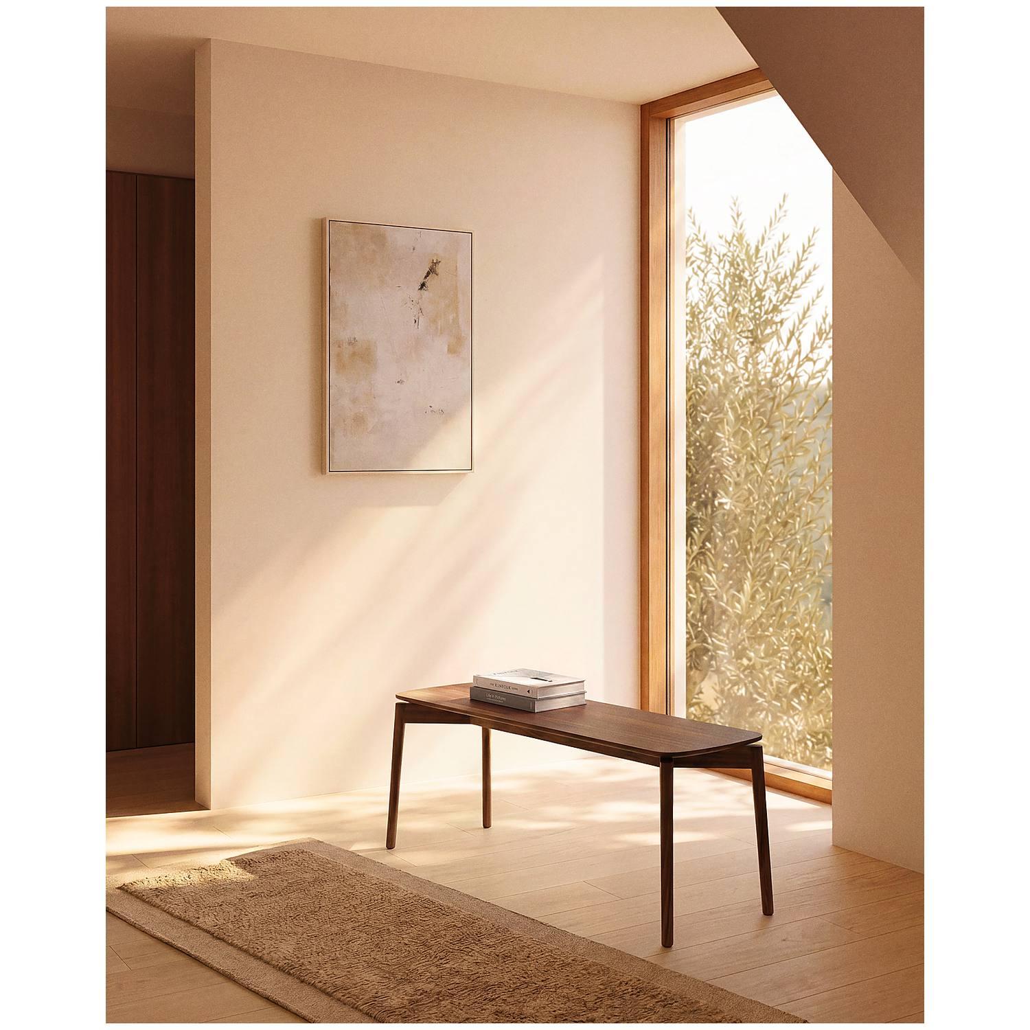 Bank Evera aus Eichenfurnier mit Nussbaumfinish 122 cm