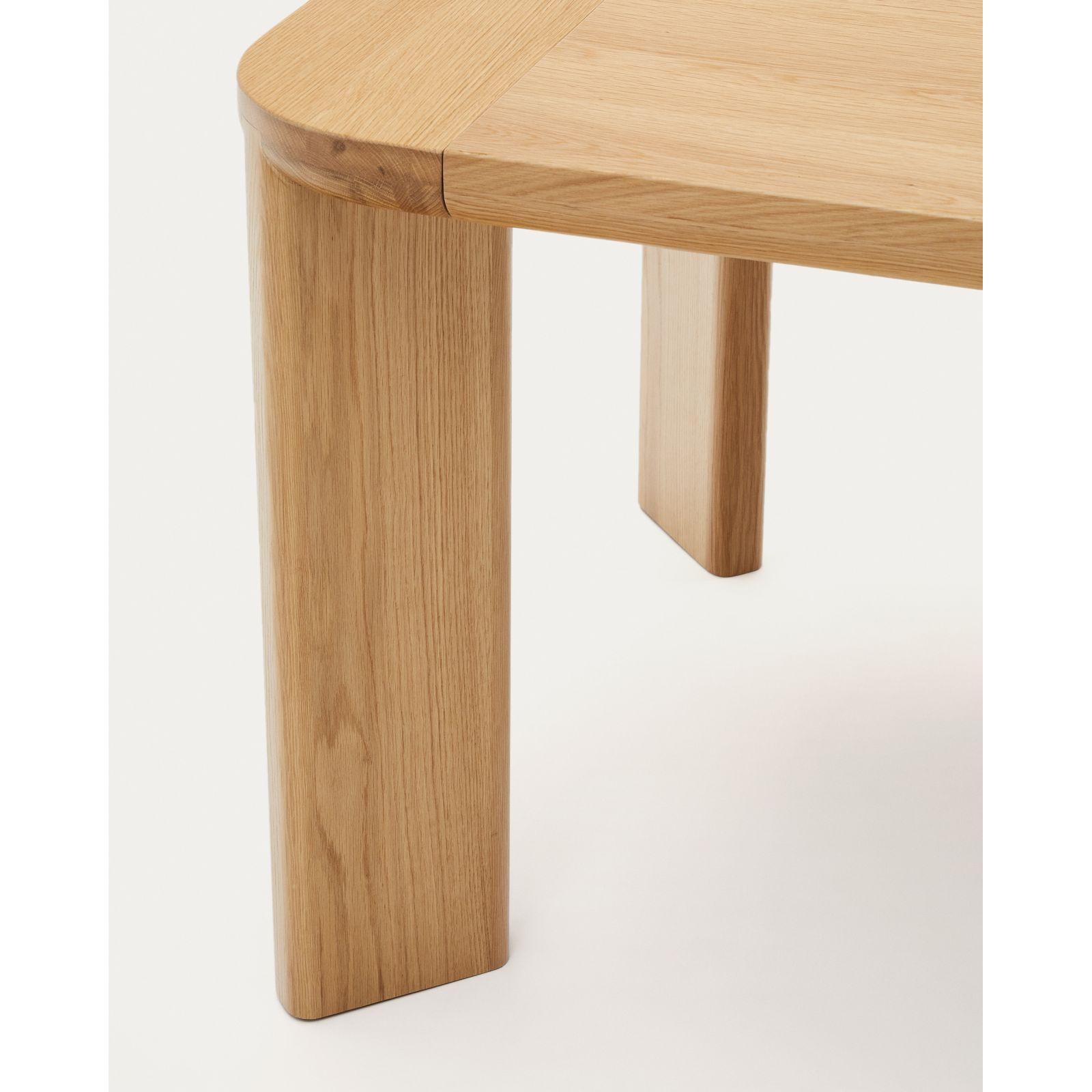 Esstisch Ausziehtisch Jondal Massivholz und Eichenfurnier natur 100 % FSC - Grösse: 205-285x100