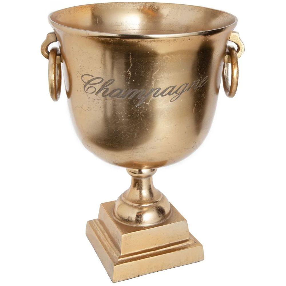 Champagner-Kühler Weinkühler 40cm Aluminium gold