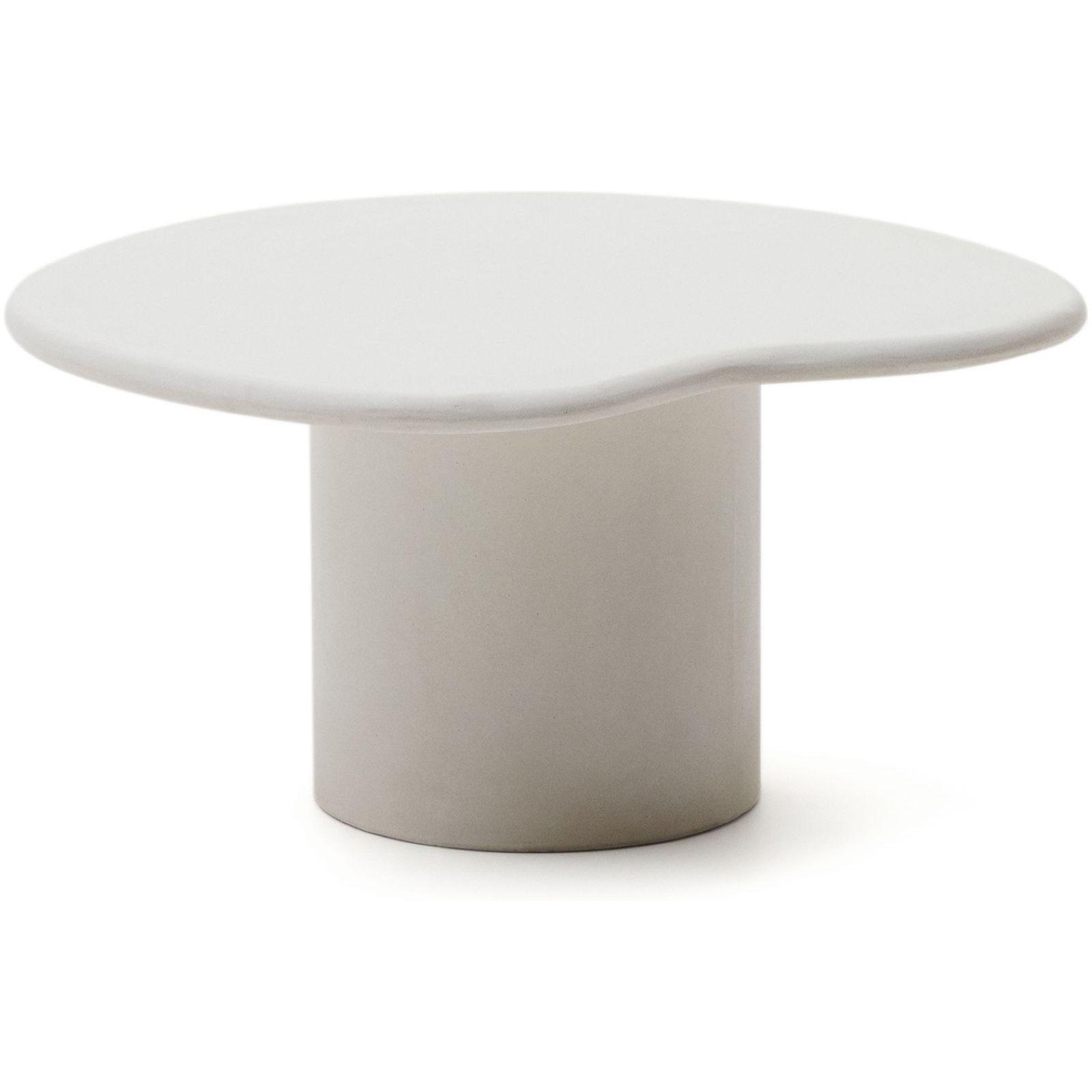 Couchtisch Macarella Zement weiss 83x77
