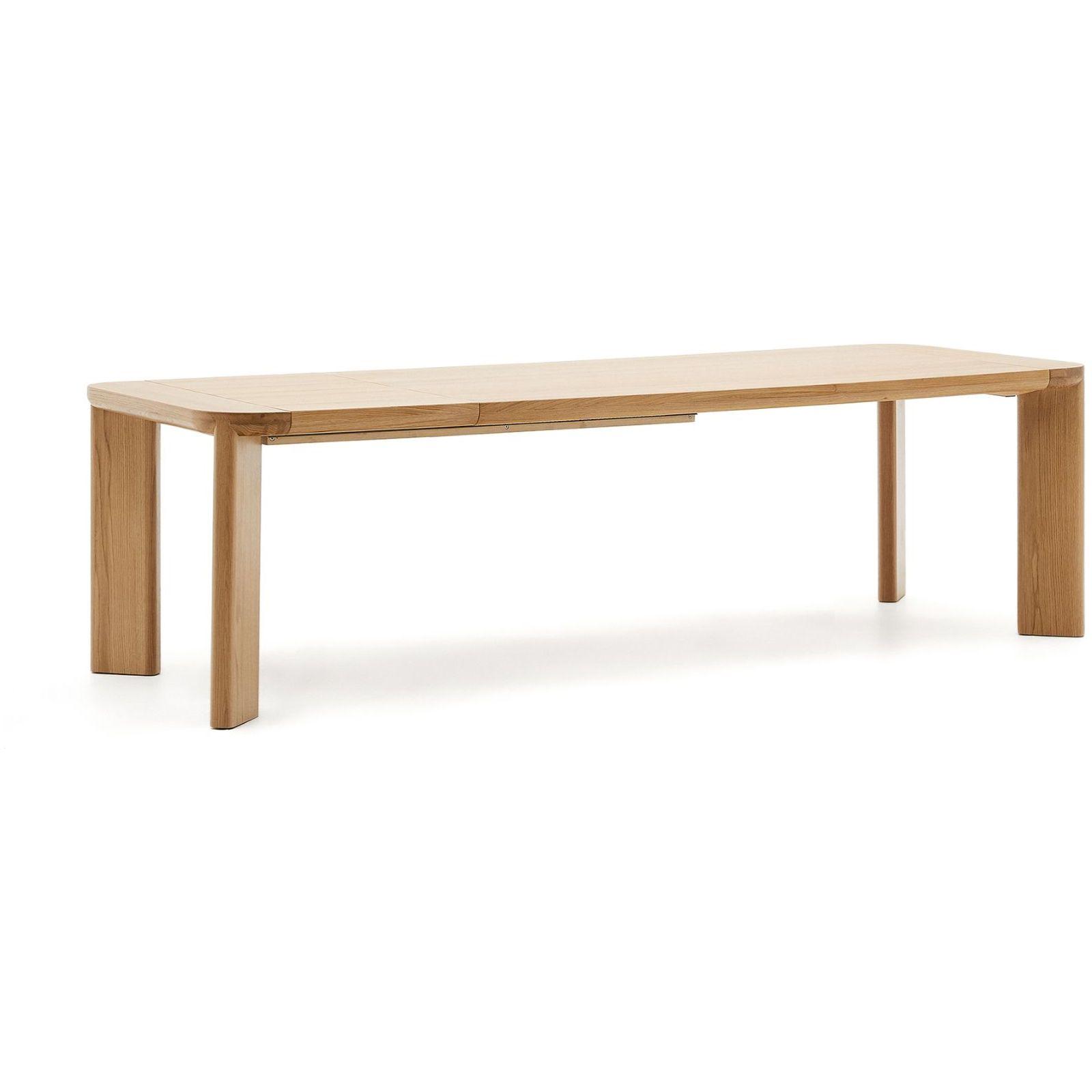 Esstisch Ausziehtisch Jondal Massivholz und Eichenfurnier natur 100 % FSC - Grösse: 205-285x100