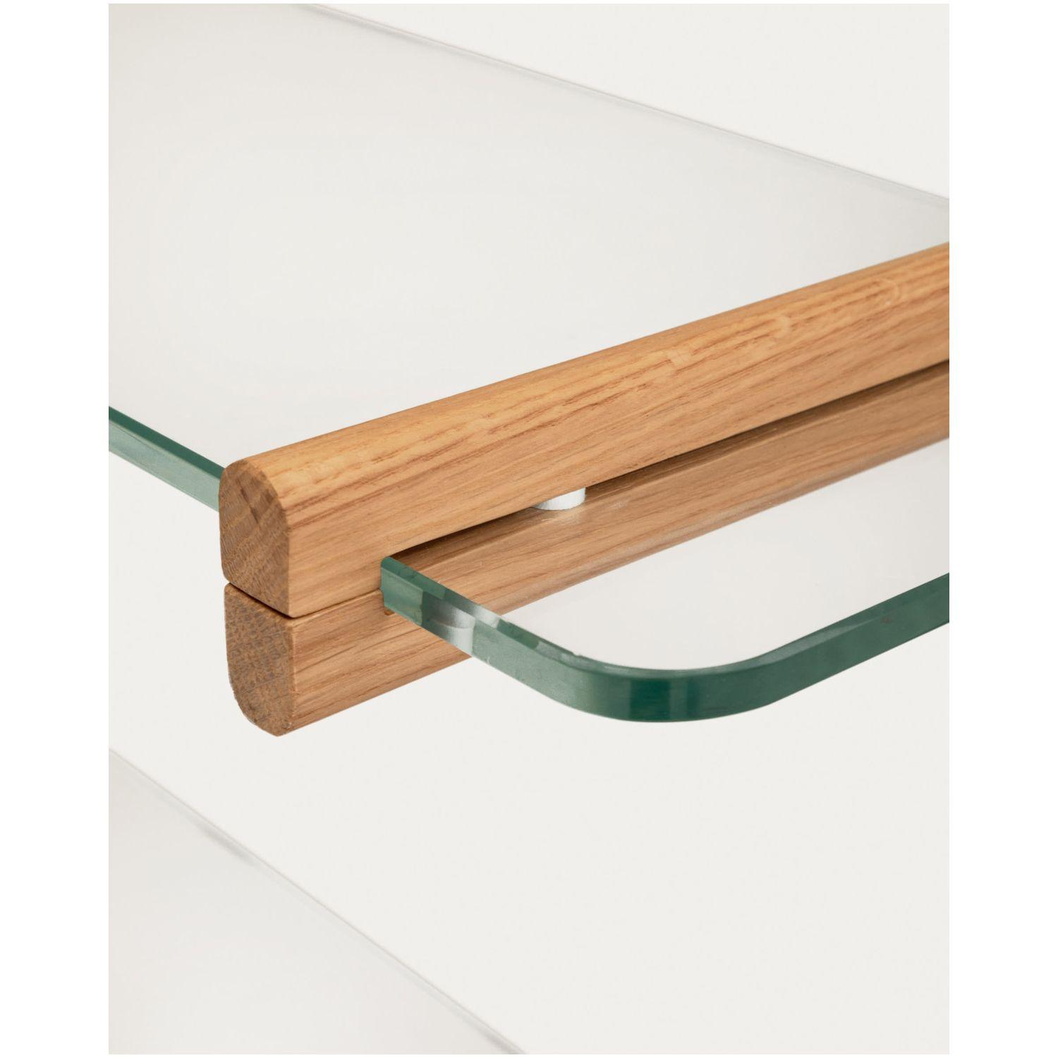 Wandregal 110 Modular Sitra Eichenholz massiv natur Glas 1er