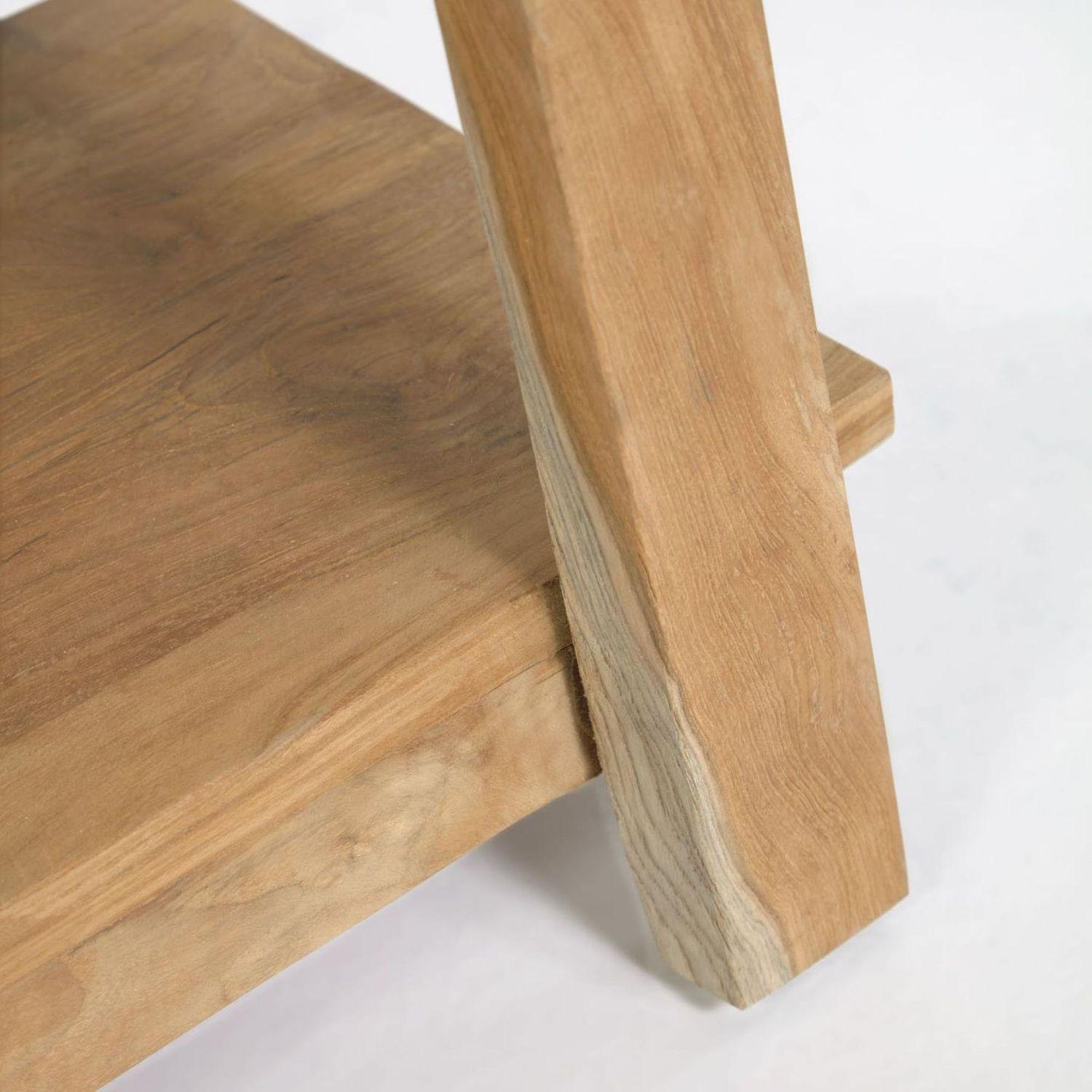 Holzbank Fajat Safara aus massivem recyceltem Teakholz 150