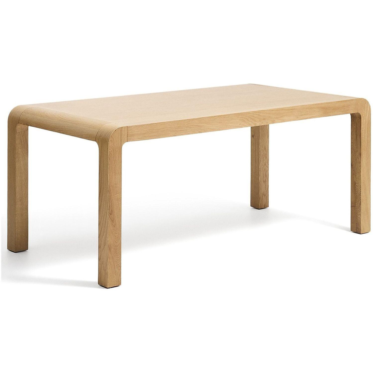 Esstisch Ausziehtisch Erisia aus massivem Eichenholz mit Naturton-Finish FSC 100% - Auswahl: 180-230x90
