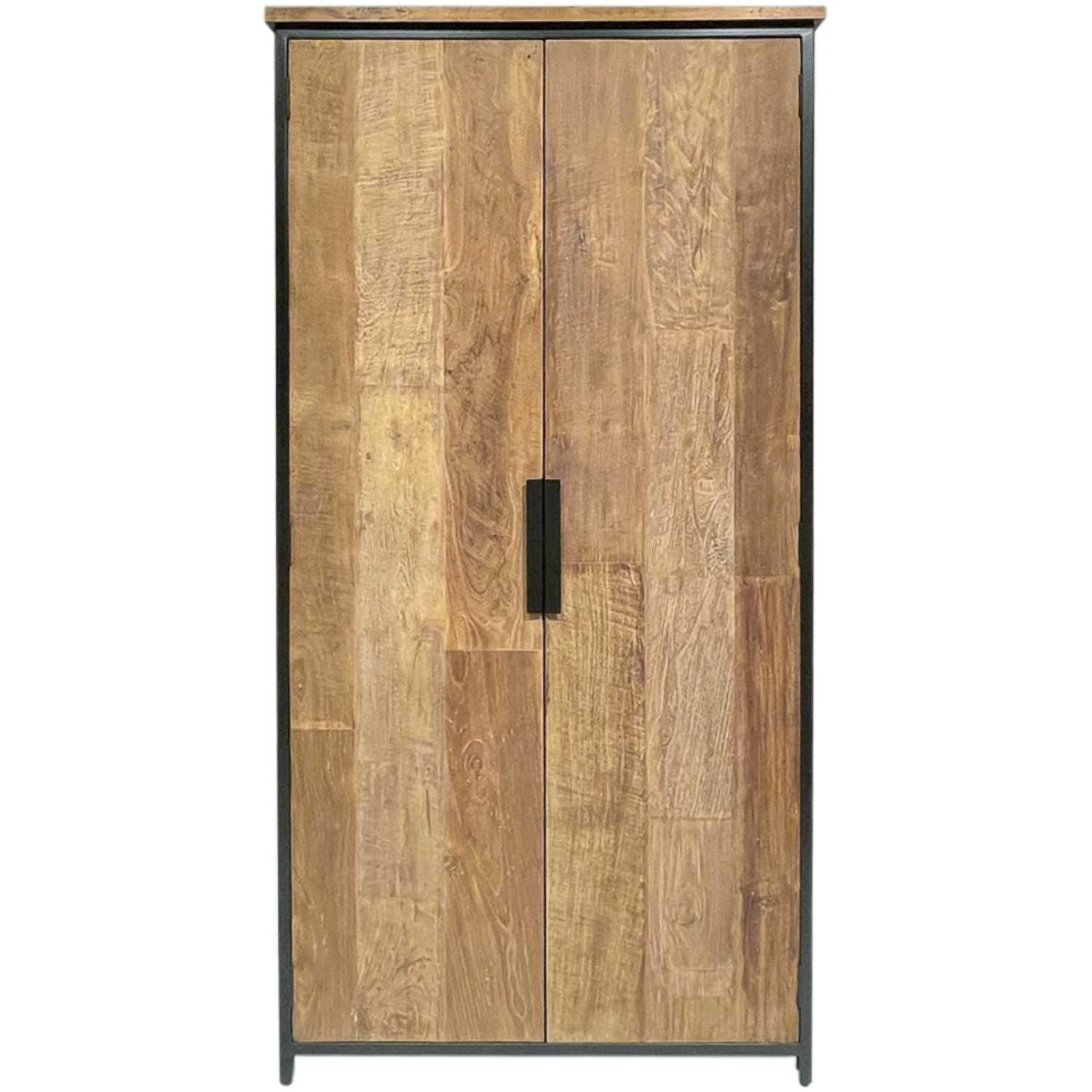 Holzschrank Tikky Teakholz vintage natur 100x195