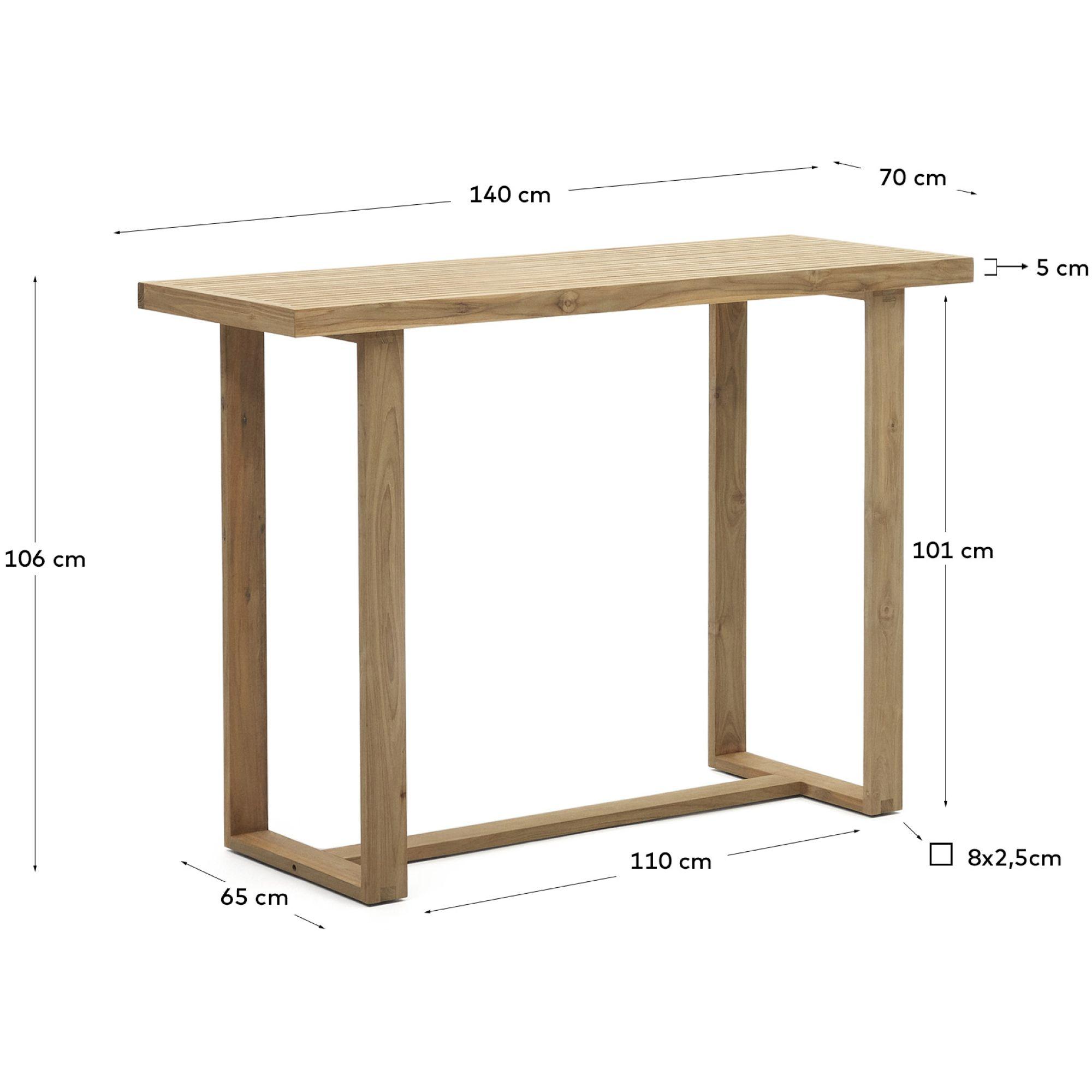 Garten Stehtisch Candell recyceltes Teakholz massiv 140x70