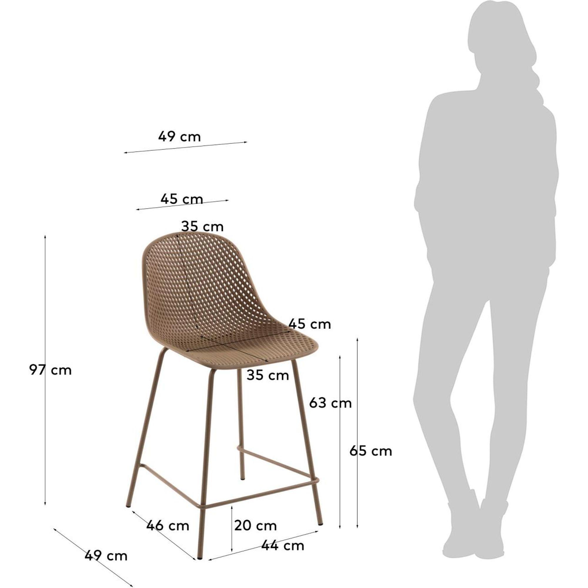Barhocker Outdoor Garten Quinby Quinby beige Sitzhöhe 65