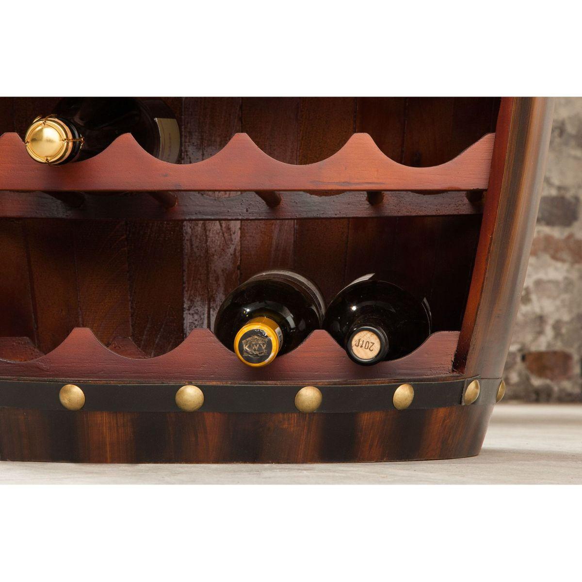 Weinfass Weinregal Winery 80cm coffee
