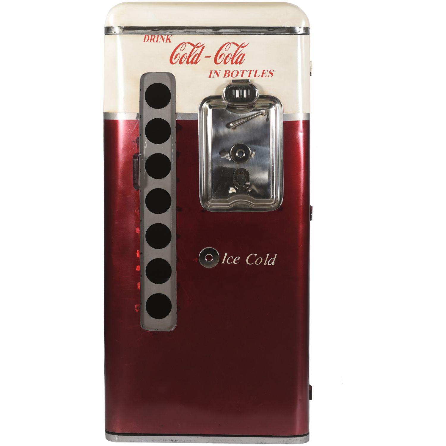 Barschrank Vintage Industrial Cold Cola rot-weiss 73x152