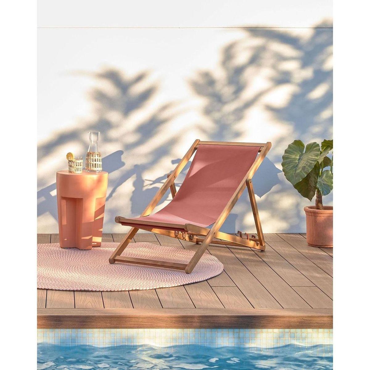 Liegestuhl Lounger terrakotta (verstellbar)