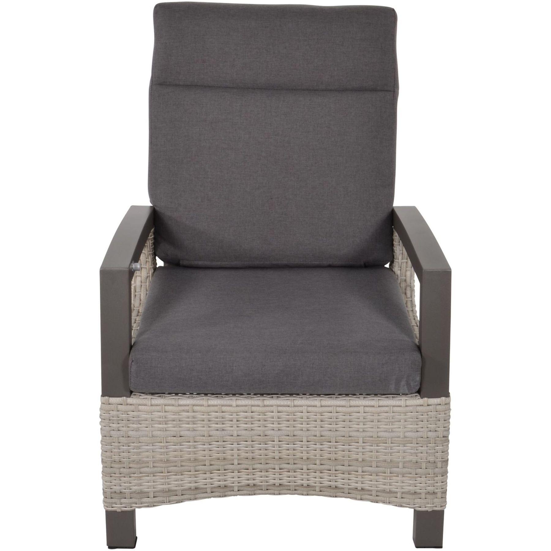 Poly Rattan Gartensessel Parma taupe (verstellbar)