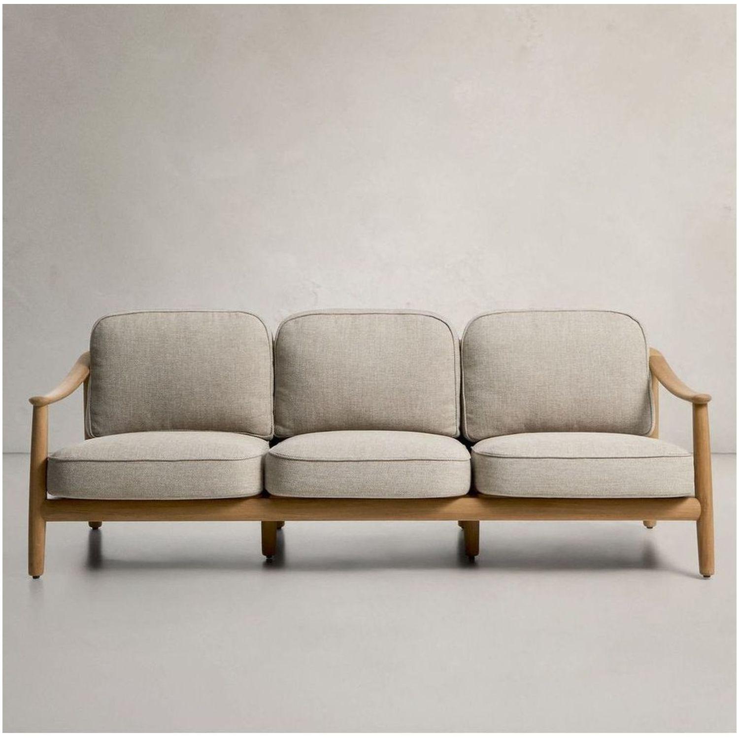 Gartensofa 3-Sitzer Outdoor Elunda Teakholz massiv 215 FSC 100%