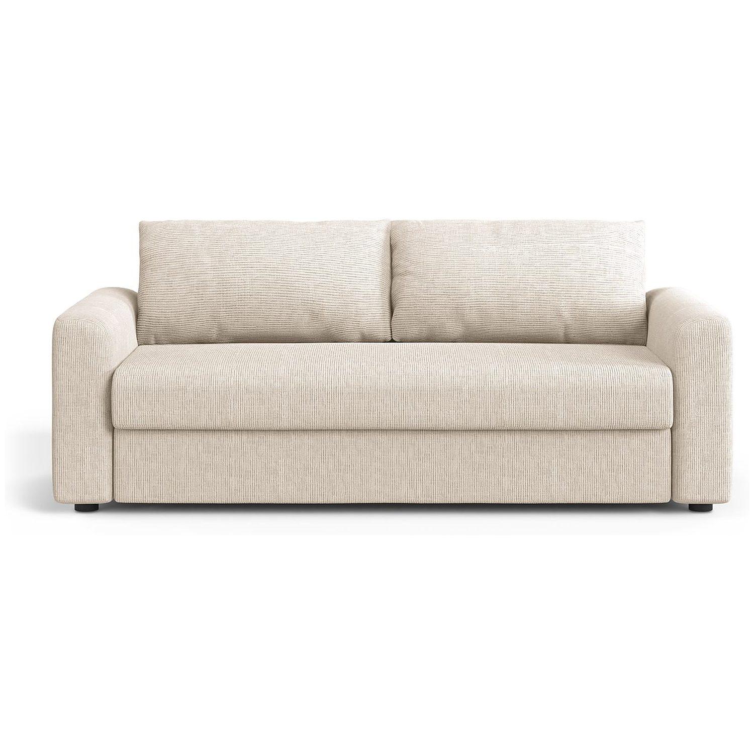 Bettsofa David - Grösse: 194x97x90 - Bezug: Structured Fabric (Baltimore), Light Beige